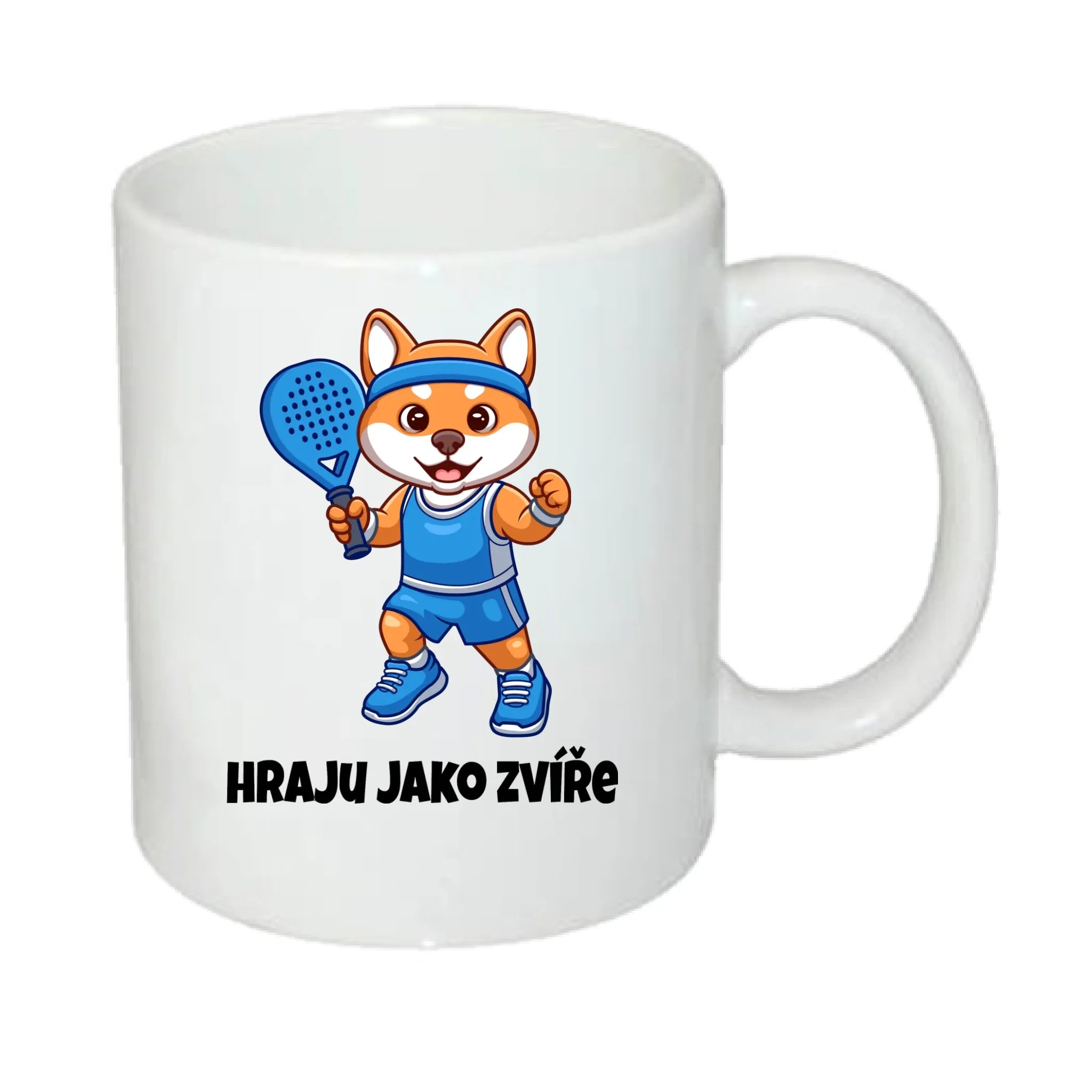 HRAJU JAKO ZVÍŘE (výběr ze 3 motivů) hrníček potisk jen dopředu hrníček Bílý 330 ml