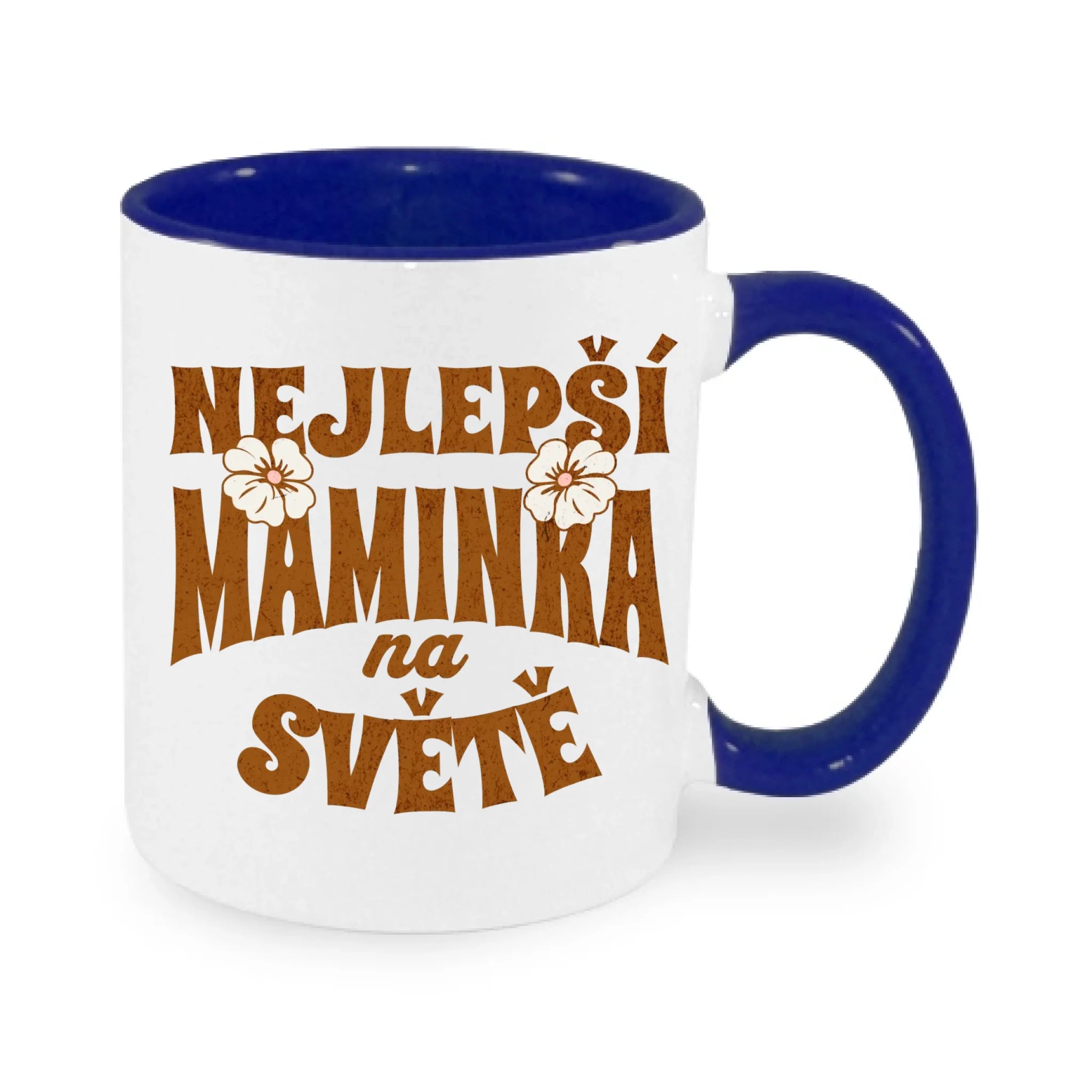 NEJ MÁMA (výběr ze 20 motivů) hrníček potisk jen dopředu hrníček Bílá modrá 330 ml