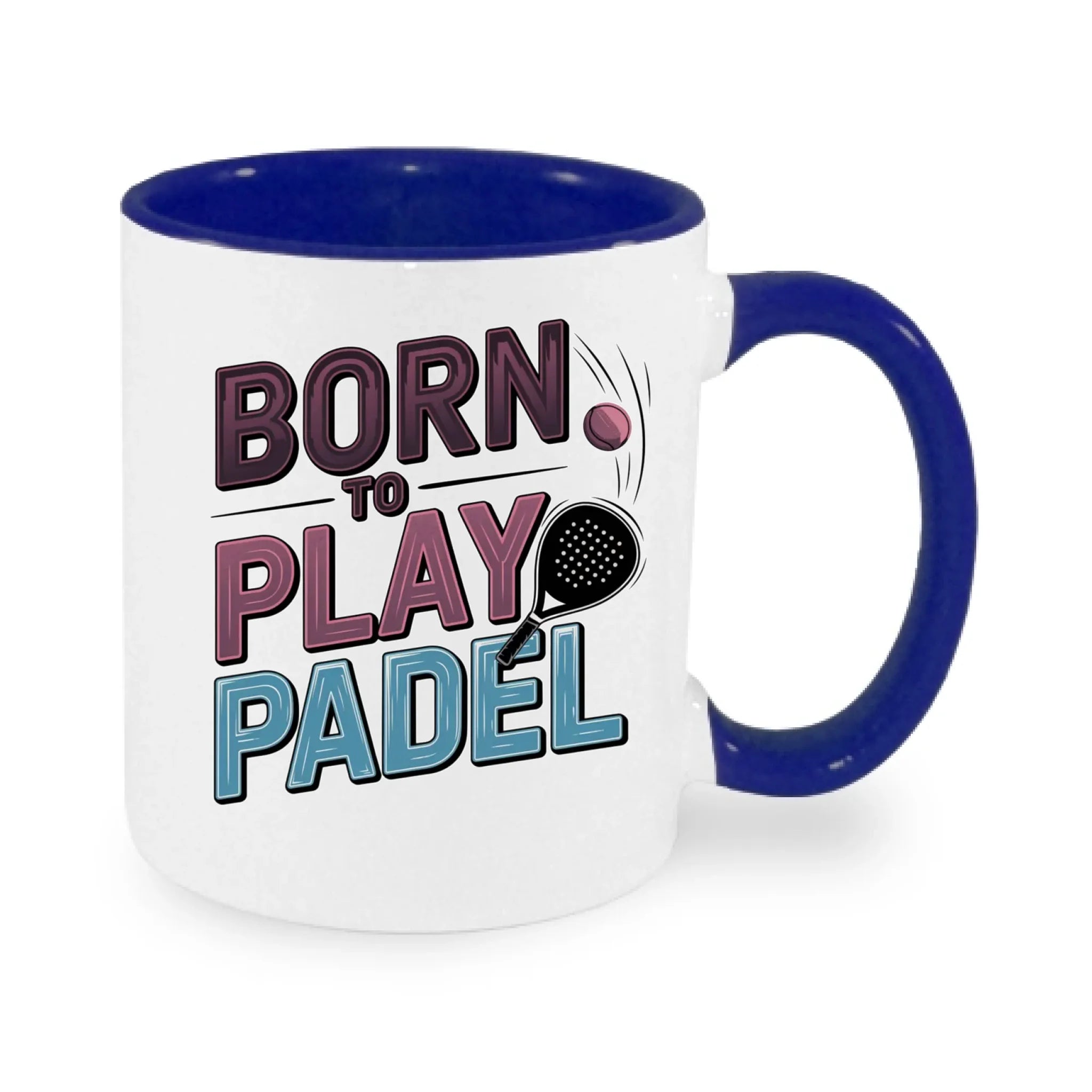 PRO HRÁČE PADELU (výběr z 18+ motivů) hrníček potisk jen dopředu hrníček Bílá modrá 330 ml