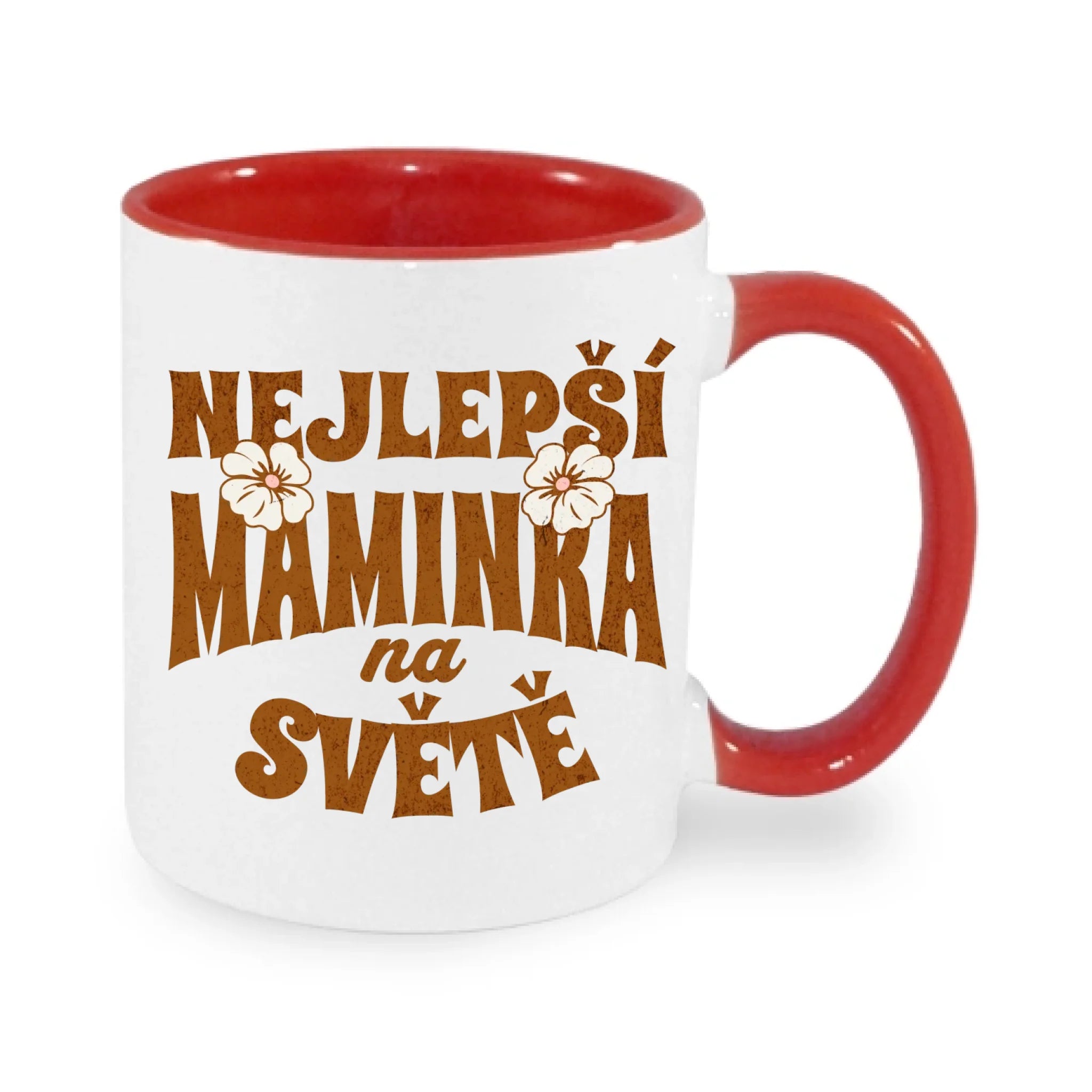 NEJ MÁMA (výběr ze 20 motivů) hrníček potisk jen dopředu hrníček Bílá červená 330 ml