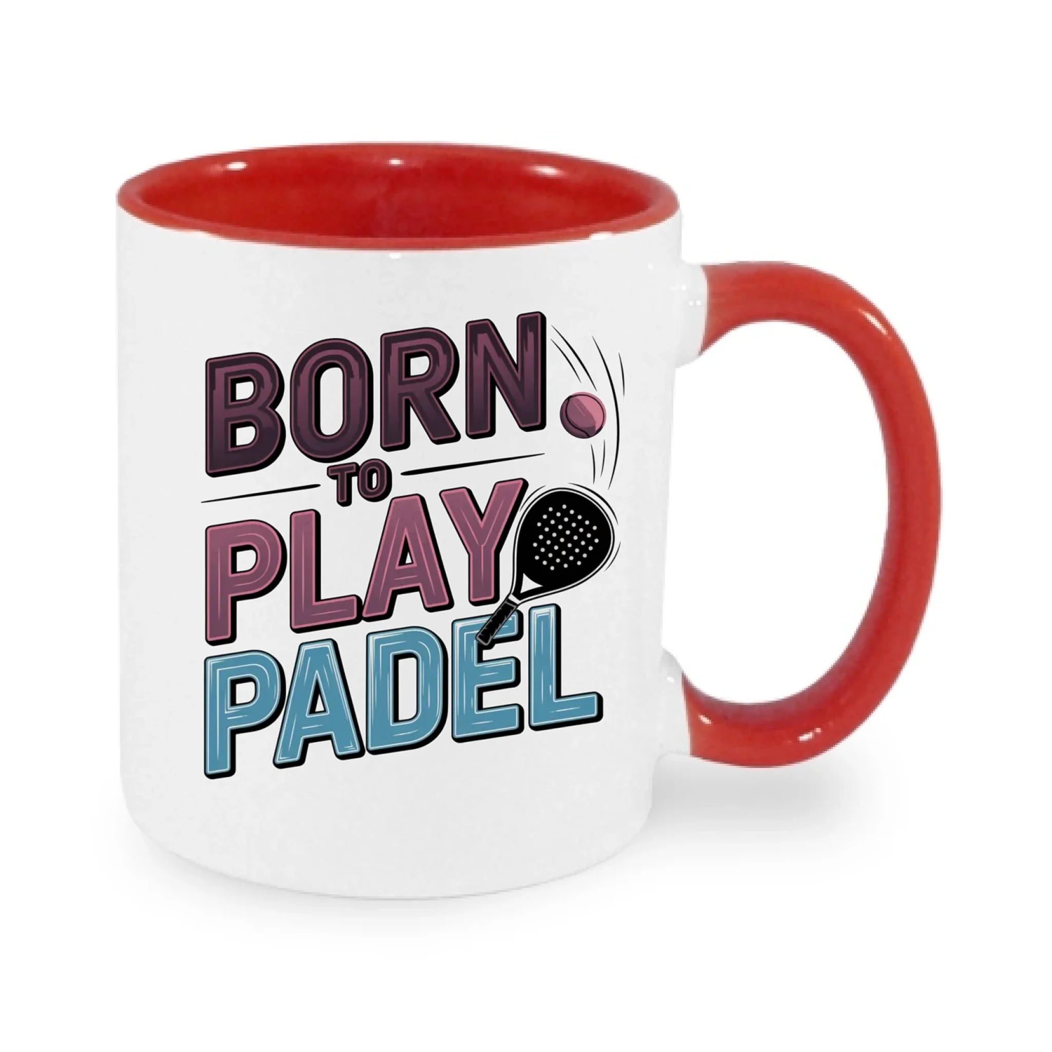 PRO HRÁČE PADELU (výběr z 18+ motivů) hrníček potisk jen dopředu hrníček Bílá červená 330 ml