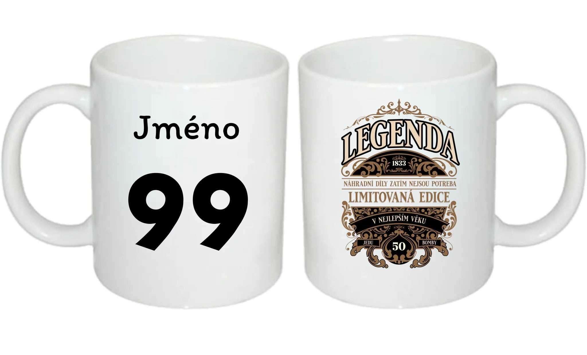 narozeniny LEGENDA hrníček oboustranný potisk hrníček Bílý 330 ml