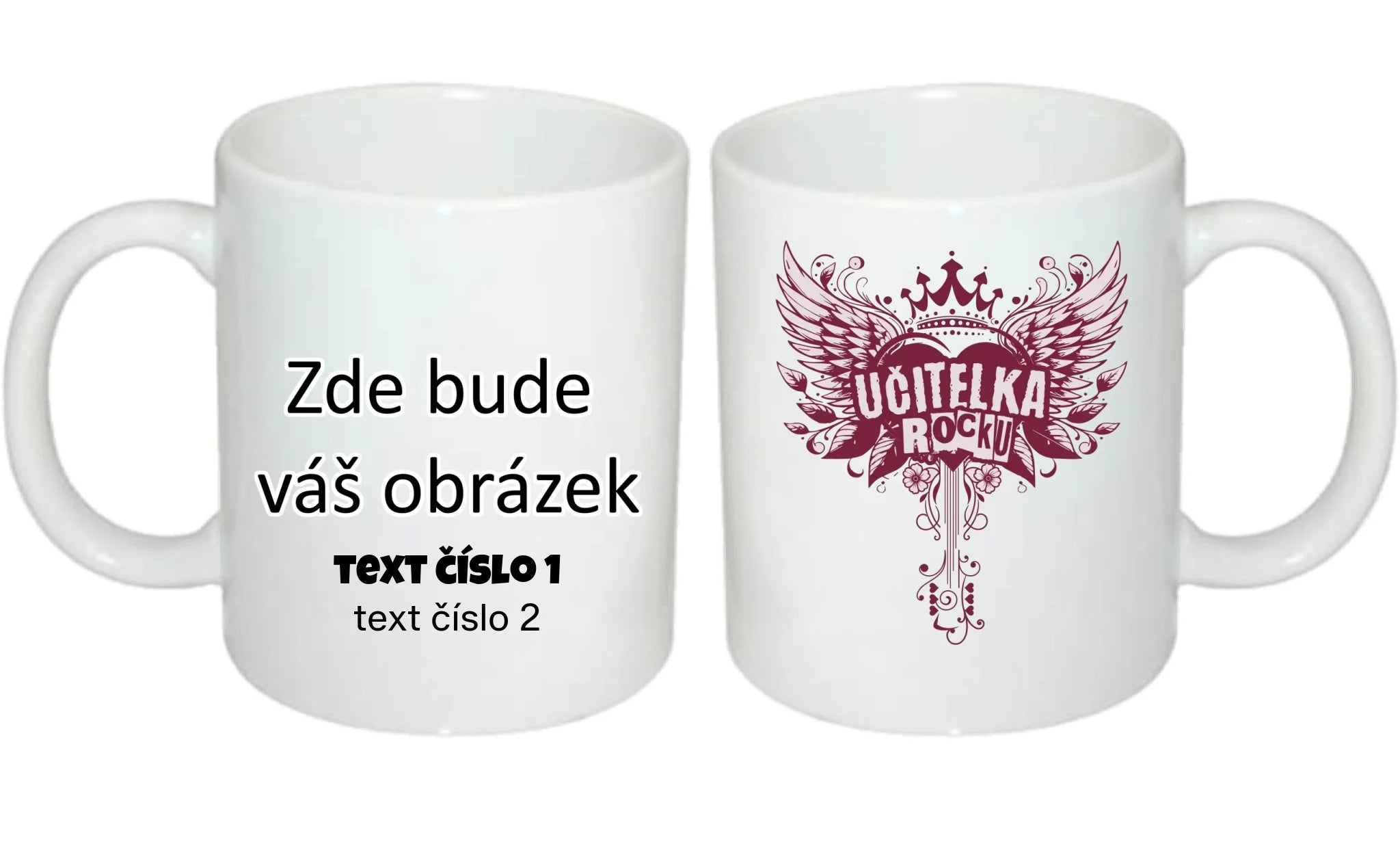 UČITELKA (17+ motivů) MOŽNOST OBOUSTRANNĚHO POTISKU hrníček oboustranný potisk hrníček Bílý 330 ml
