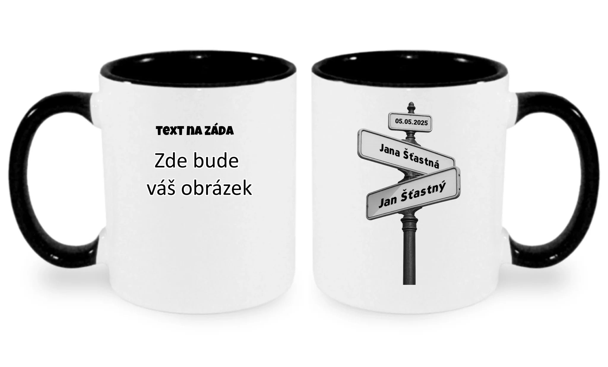 OD TOHO DNE JSME SPOLU hrníček oboustranný potisk hrníček Bílá černá 330 ml