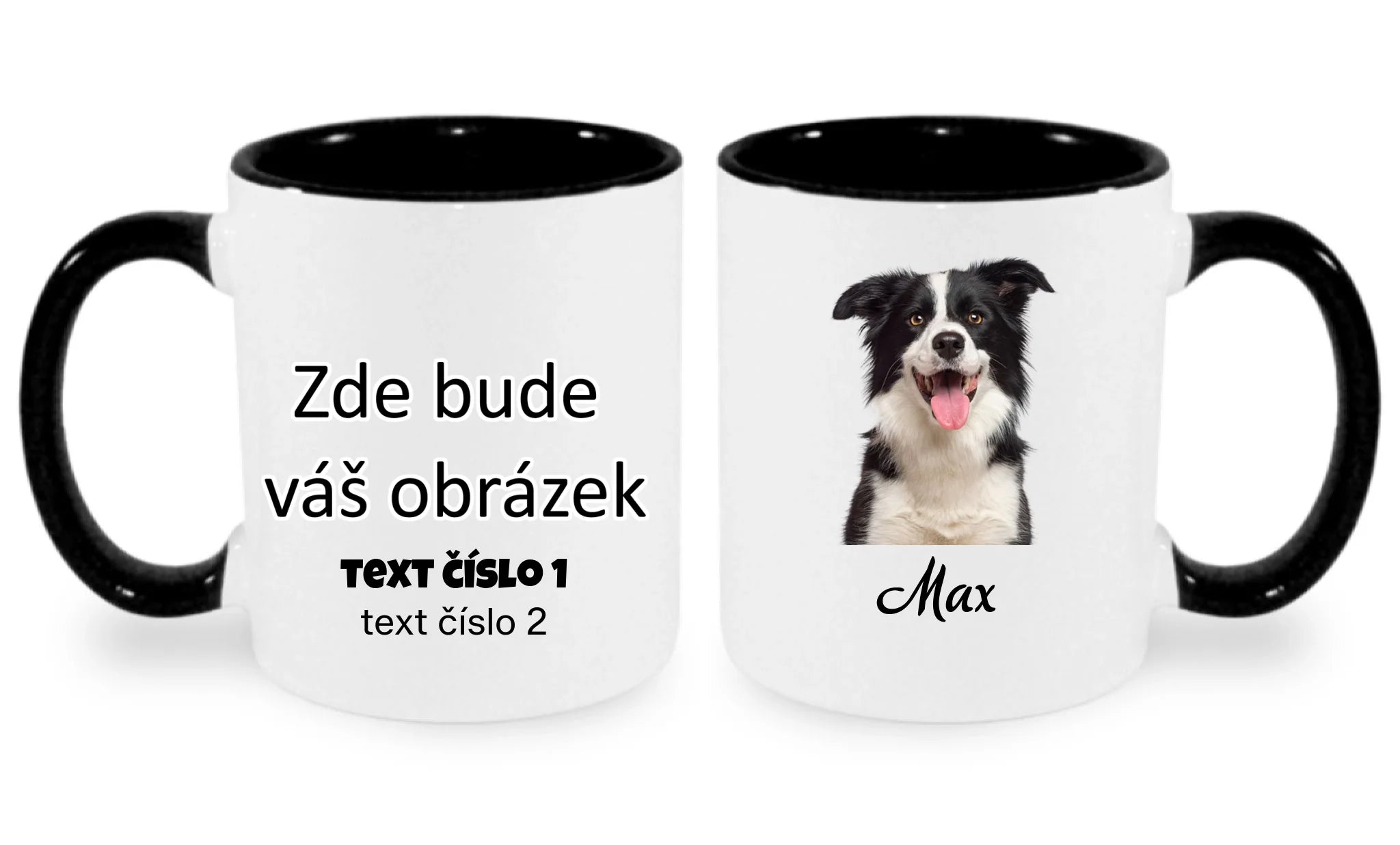 PORTRÉT - VLOŽÍTE FOTO A JMÉNO, ODSTRANÍ SE POZADÍ hrníček oboustranný potisk hrníček Bílá černá 330 ml