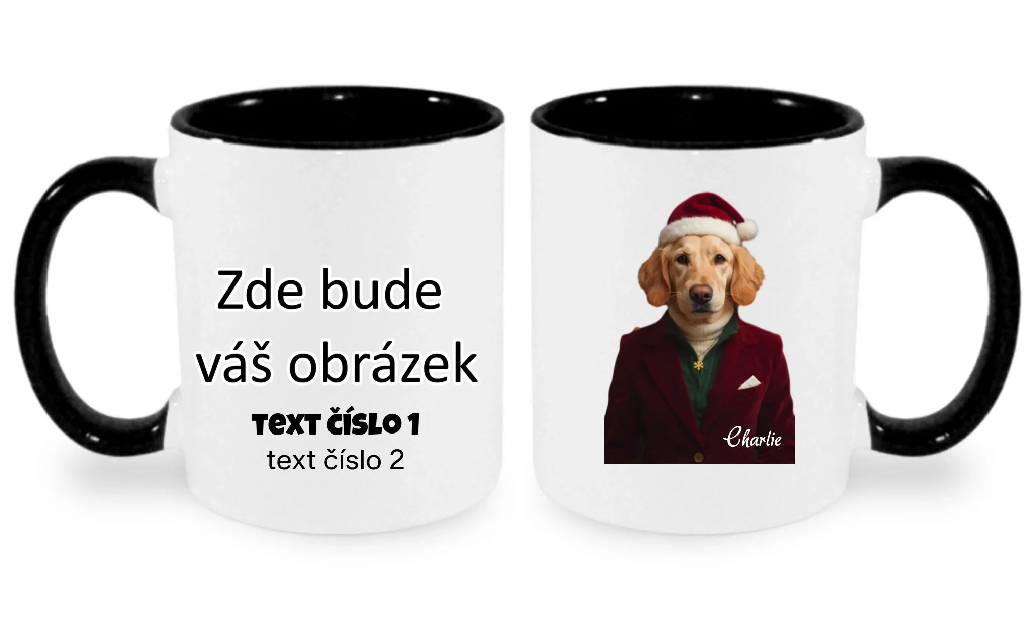 GLAMOUR PROMĚNA AI - VLOŽÍTE FOTO, DOPLNÍTE JMÉNO hrníček oboustranný potisk hrníček Bílá černá 330 ml