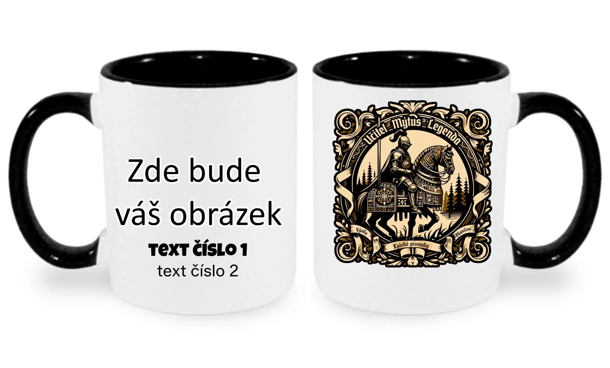 UČITEL (20+ motivů) hrníček oboustranný potisk hrníček Bílá černá 330 ml