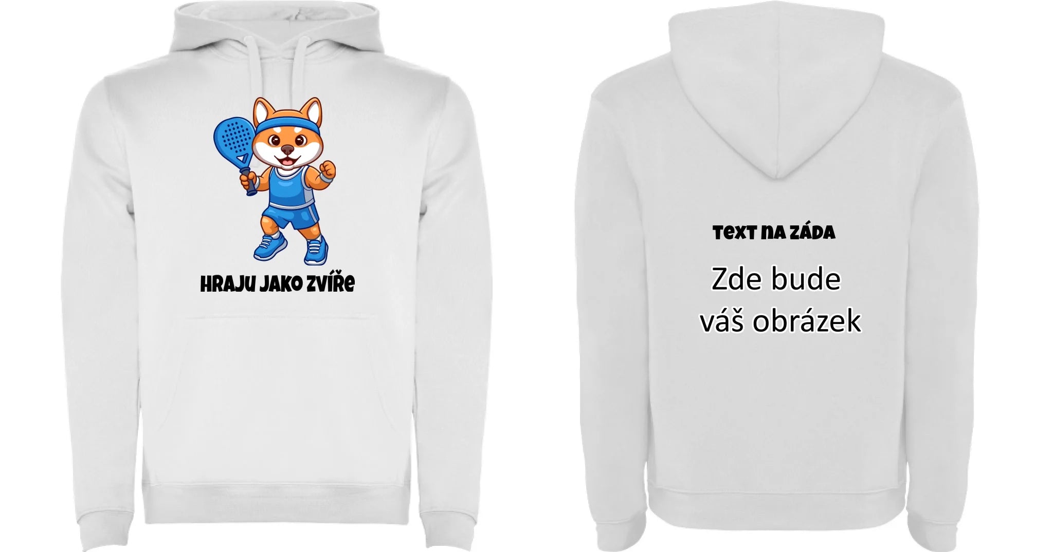 HRAJU JAKO ZVÍŘE (výběr ze 3 motivů) dětská mikina s kapucí oboustranný potisk dětská mikina URBAN