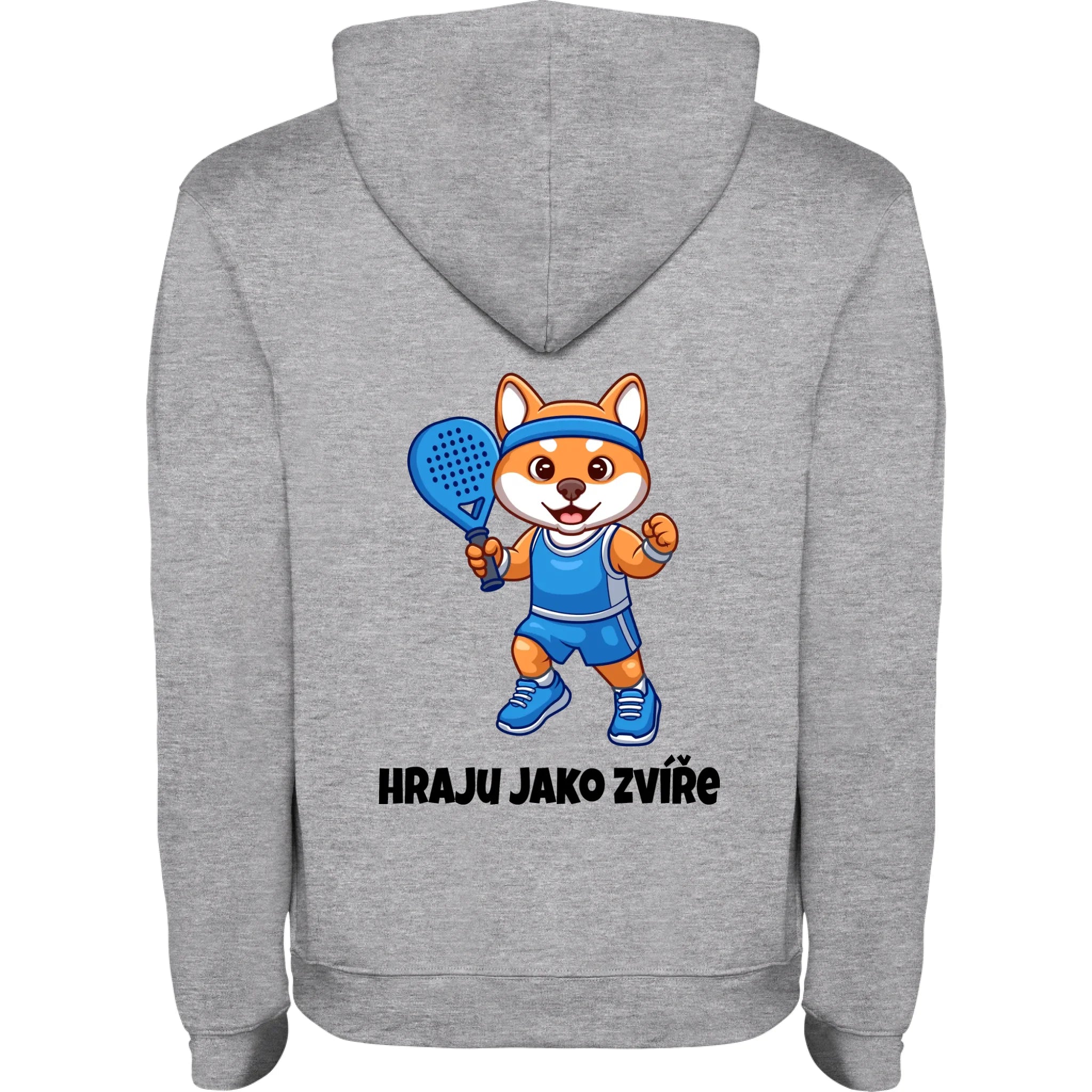 HRAJU JAKO ZVÍŘE (výběr ze 3 motivů) dětská mikina s kapucí potisk jen na záda dětská mikina urban Melír černá