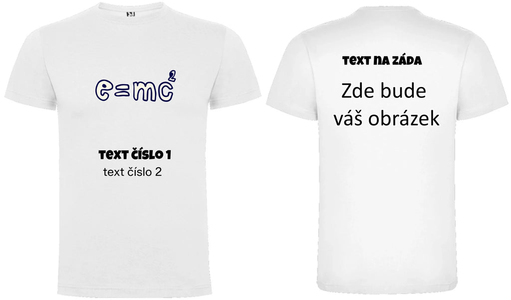 VÝBĚR OBRÁZKŮ S MOTIVEM UČITEL (10+motivů) a MOŽNOST DOPLNIT VLASTNÍ TEXTY pánské tričko