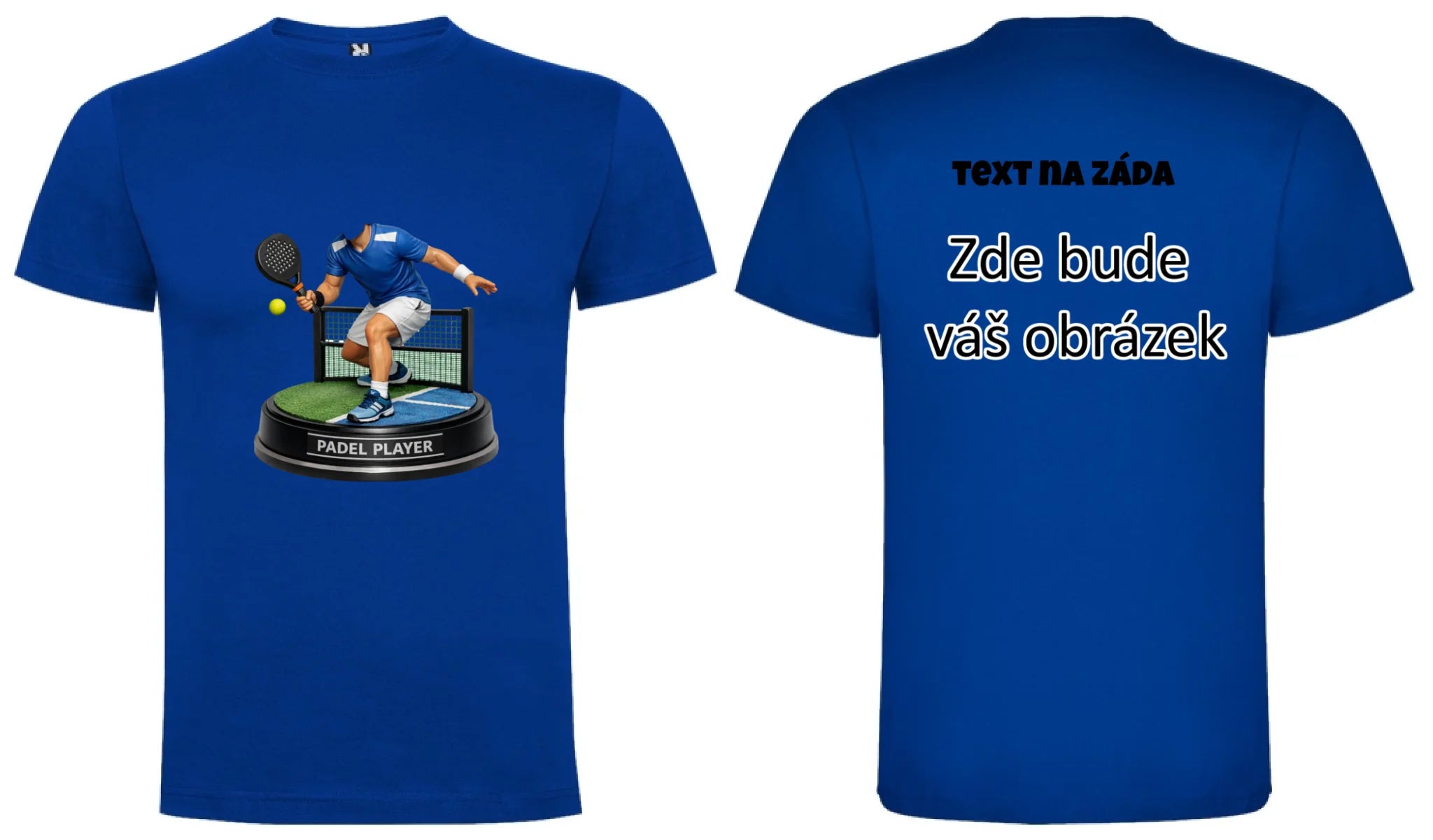 padel HLAVA pánské tričko oboustranný potisk pánské DOGO Modrá