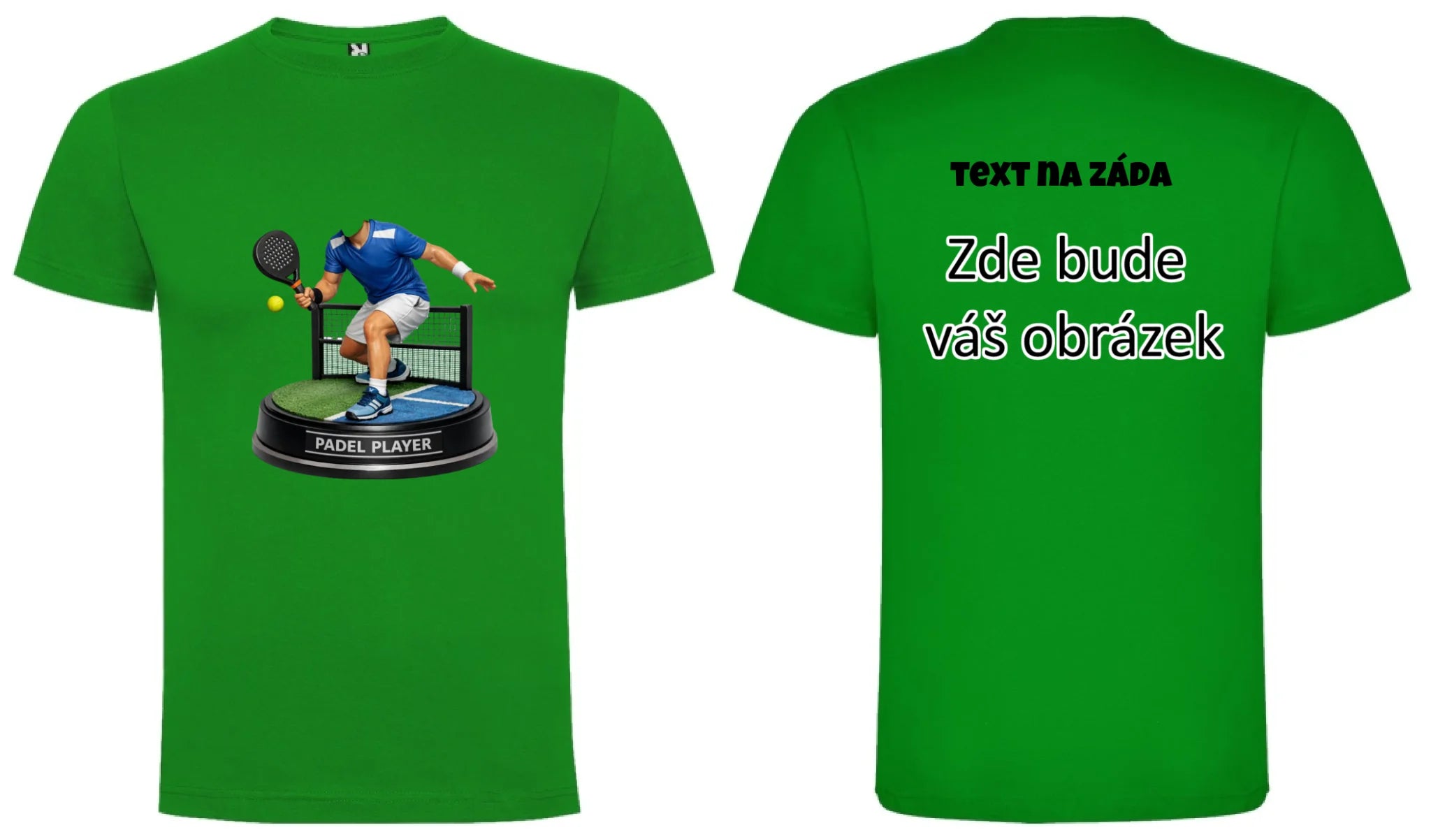 padel HLAVA pánské tričko oboustranný potisk pánské DOGO Zelená