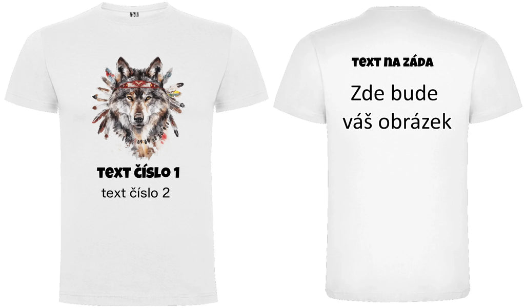 DIVOKÝ ZÁPAD VÝBĚR OBRÁZKU (10+motivů) a MOŽNOST DOPLNIT VLASTNÍ TEXTY pánské tričko