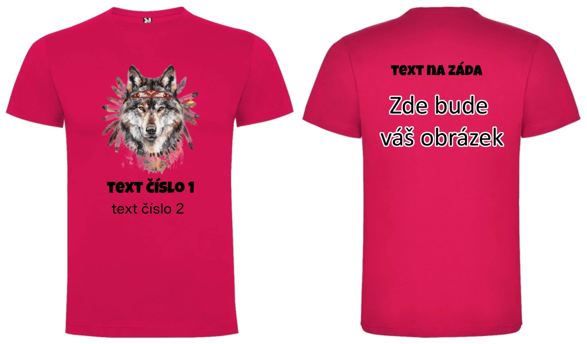 DIVOKÝ ZÁPAD VÝBĚR OBRÁZKU (10+motivů) a MOŽNOST DOPLNIT VLASTNÍ TEXTY pánské tričko oboustranný potisk pánské DOGO Růže