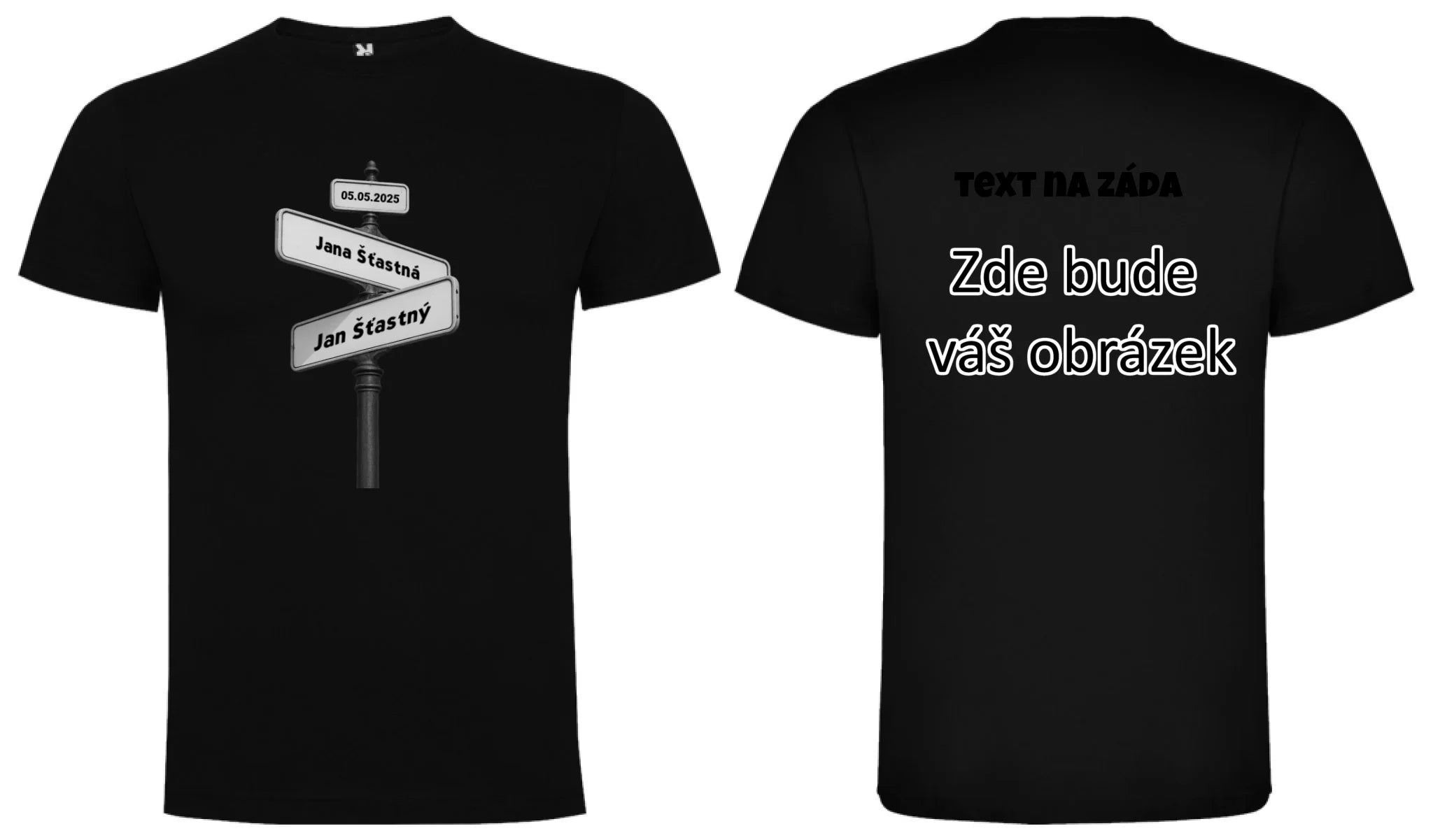OD TOHO DNE JSME SPOLU pánské tričko oboustranný potisk pánské DOGO Černá