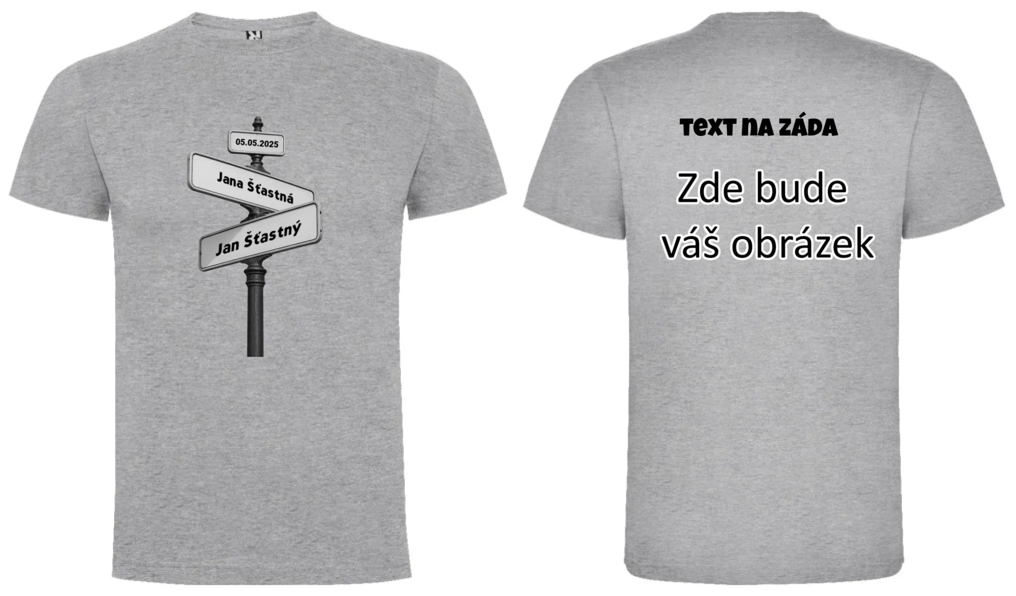 OD TOHO DNE JSME SPOLU pánské tričko oboustranný potisk pánské DOGO Melír