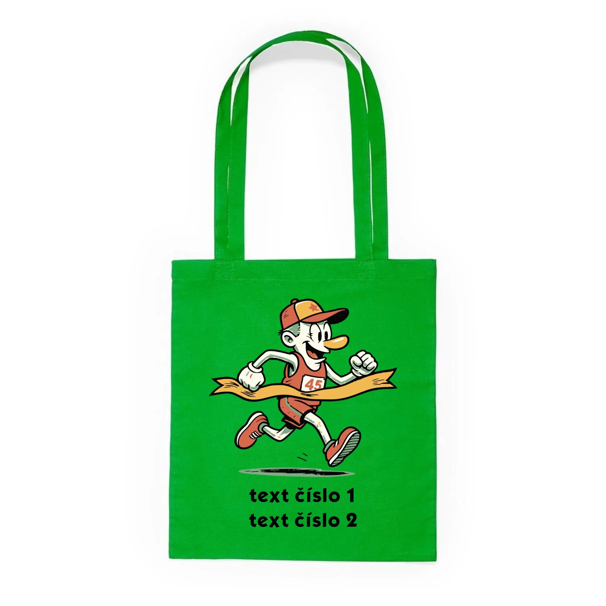 BĚH KOLO PLAVÁNÍ VÝBĚR OBRÁZKU (25+motivů) a MOŽNOST DOPLNIT VLASTNÍ TEXTY batoh, taška Plátěná taška KNOLL zelená 36x40