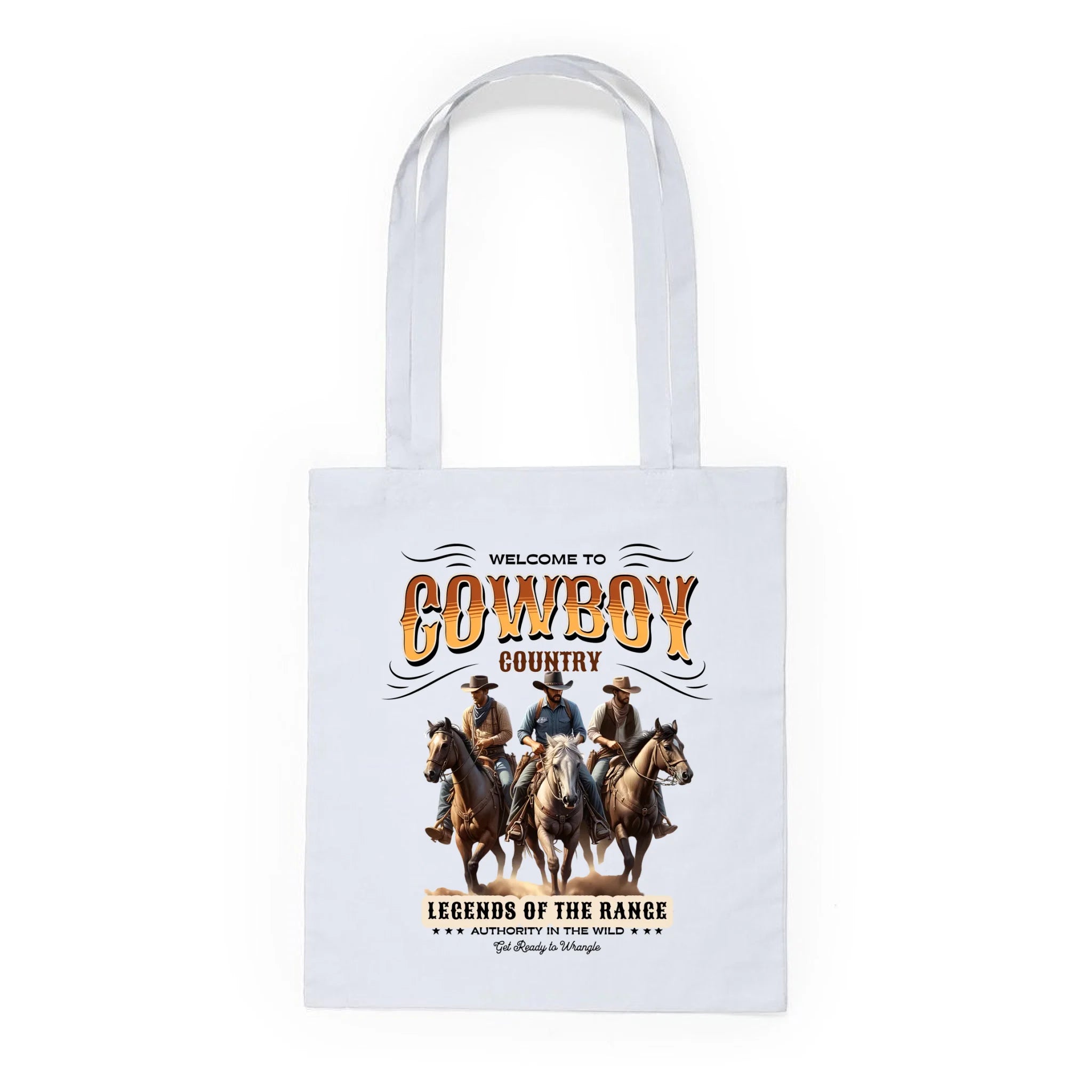 BATOH nebo TAŠKA s motivem COWBOY (2+ motivy) Plátěná taška KNOLL bílá 36x40