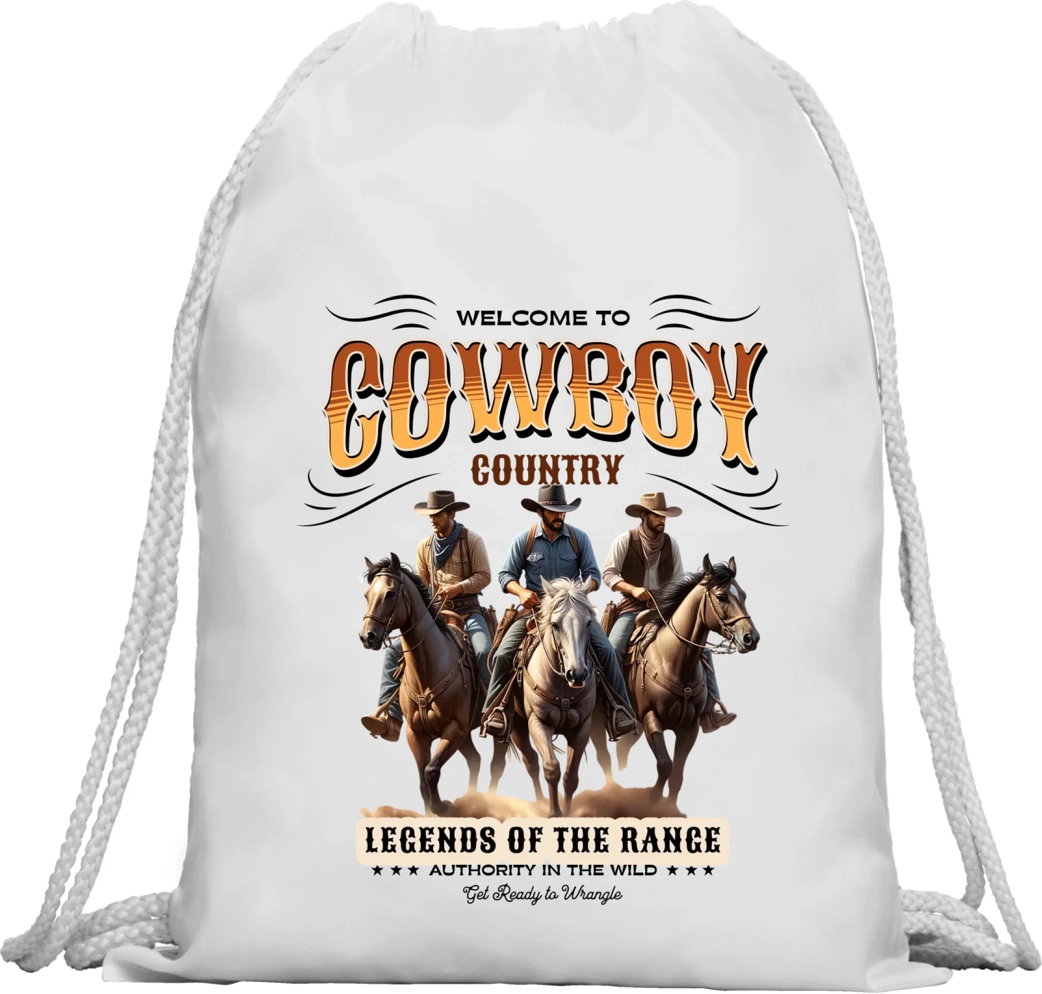 BATOH nebo TAŠKA s motivem COWBOY (2+ motivy) Multifunkční batoh KAGU bílá 35x45 cm