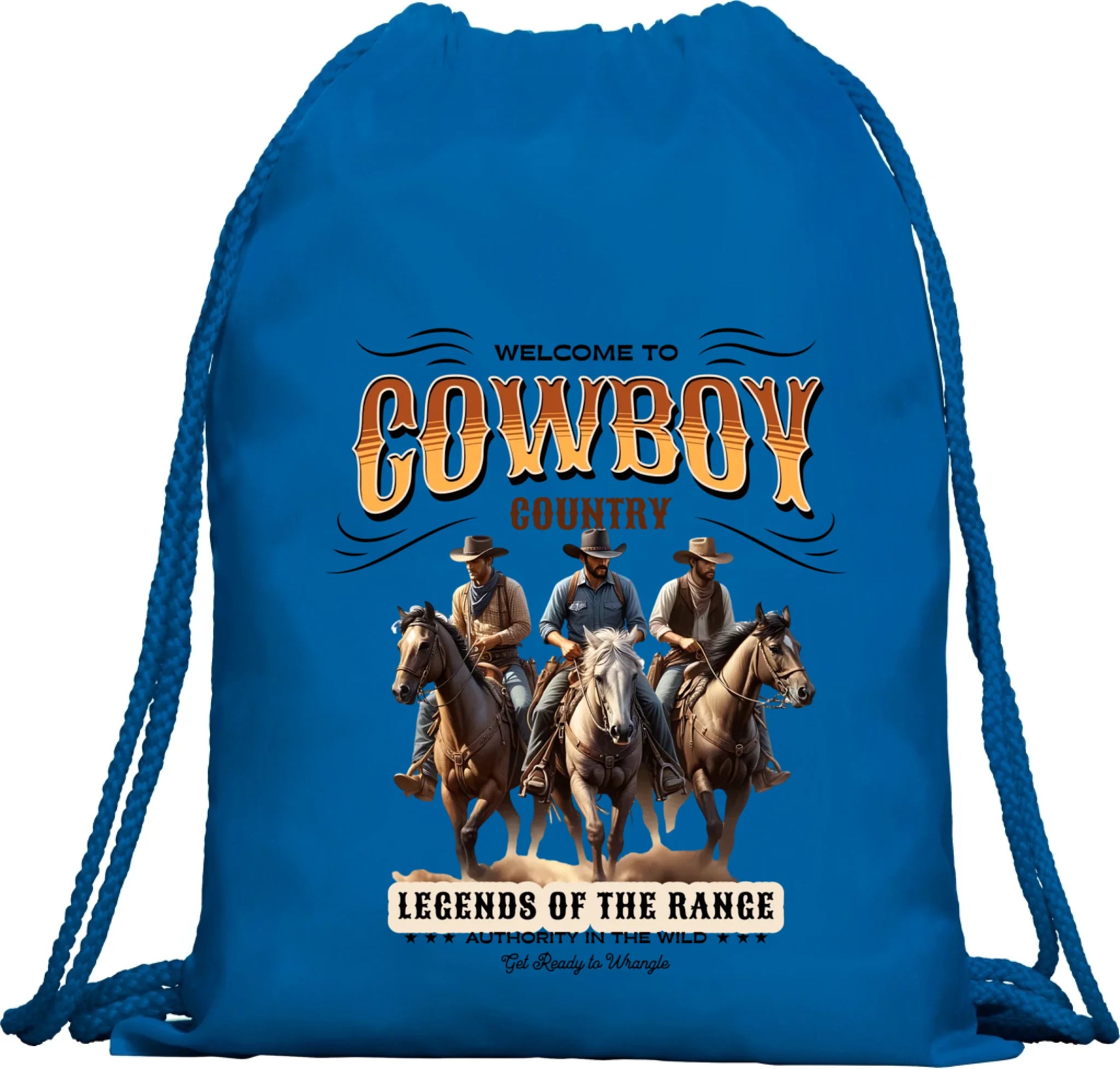 BATOH nebo TAŠKA s motivem COWBOY (2+ motivy) Multifunkční batoh KAGU modrá 35x45 cm
