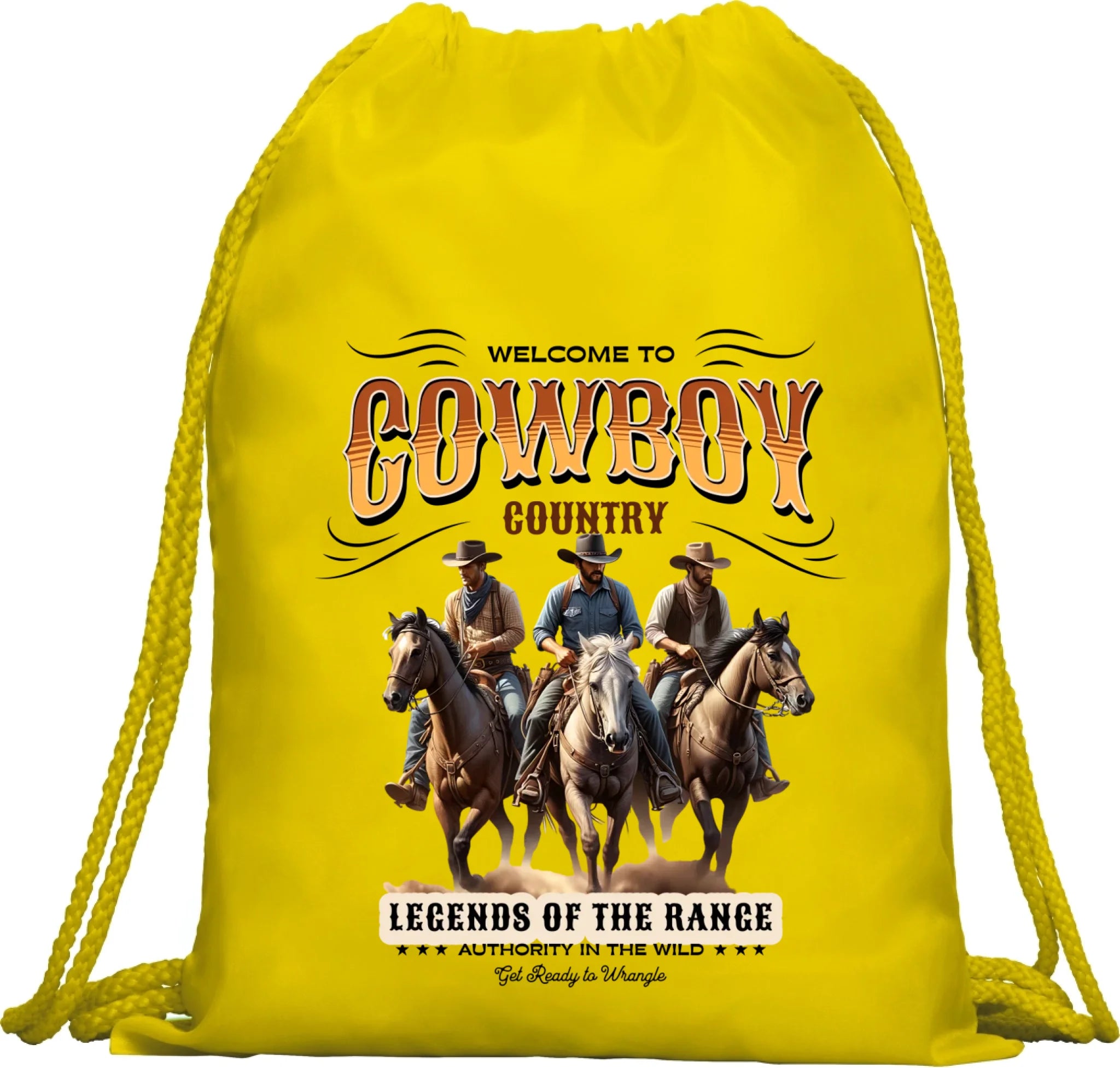BATOH nebo TAŠKA s motivem COWBOY (2+ motivy) Multifunkční batoh KAGU žlutá 35x45 cm