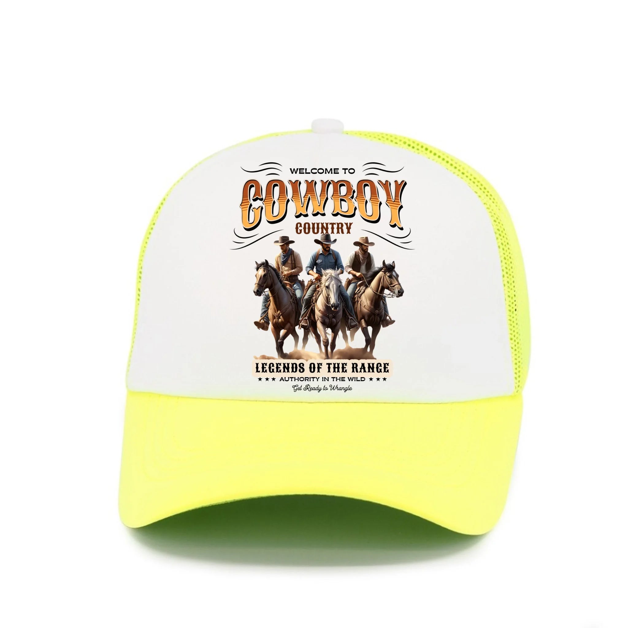 COWBOY 2 MOTIVY kšiltovka Kšiltovka TRUCKER neon žlutá 58