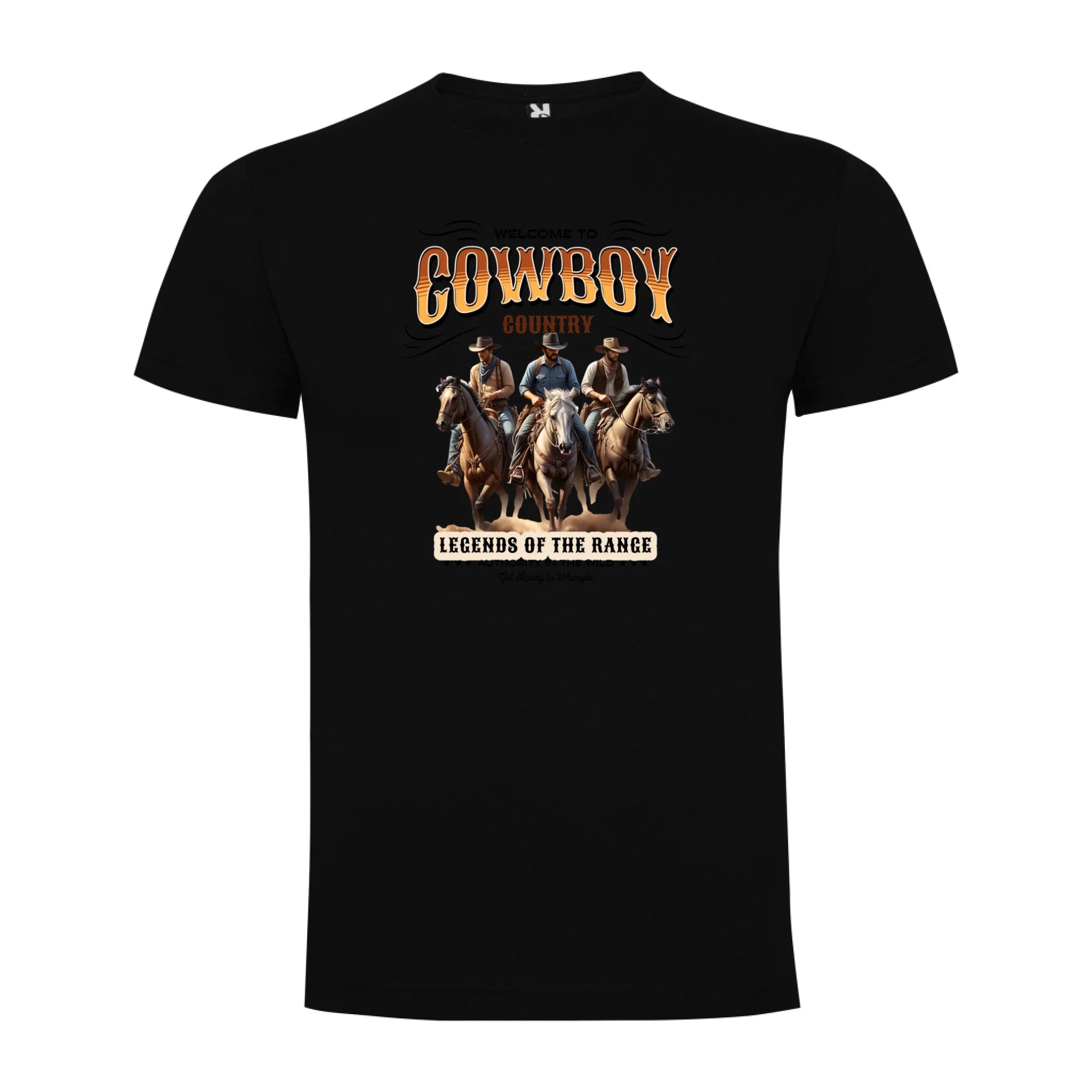 CHLAPECKÉ TRIČKO s motivem COWBOY (2+ motivy) potisk jen dopředu chlapecké DOGO Černá
