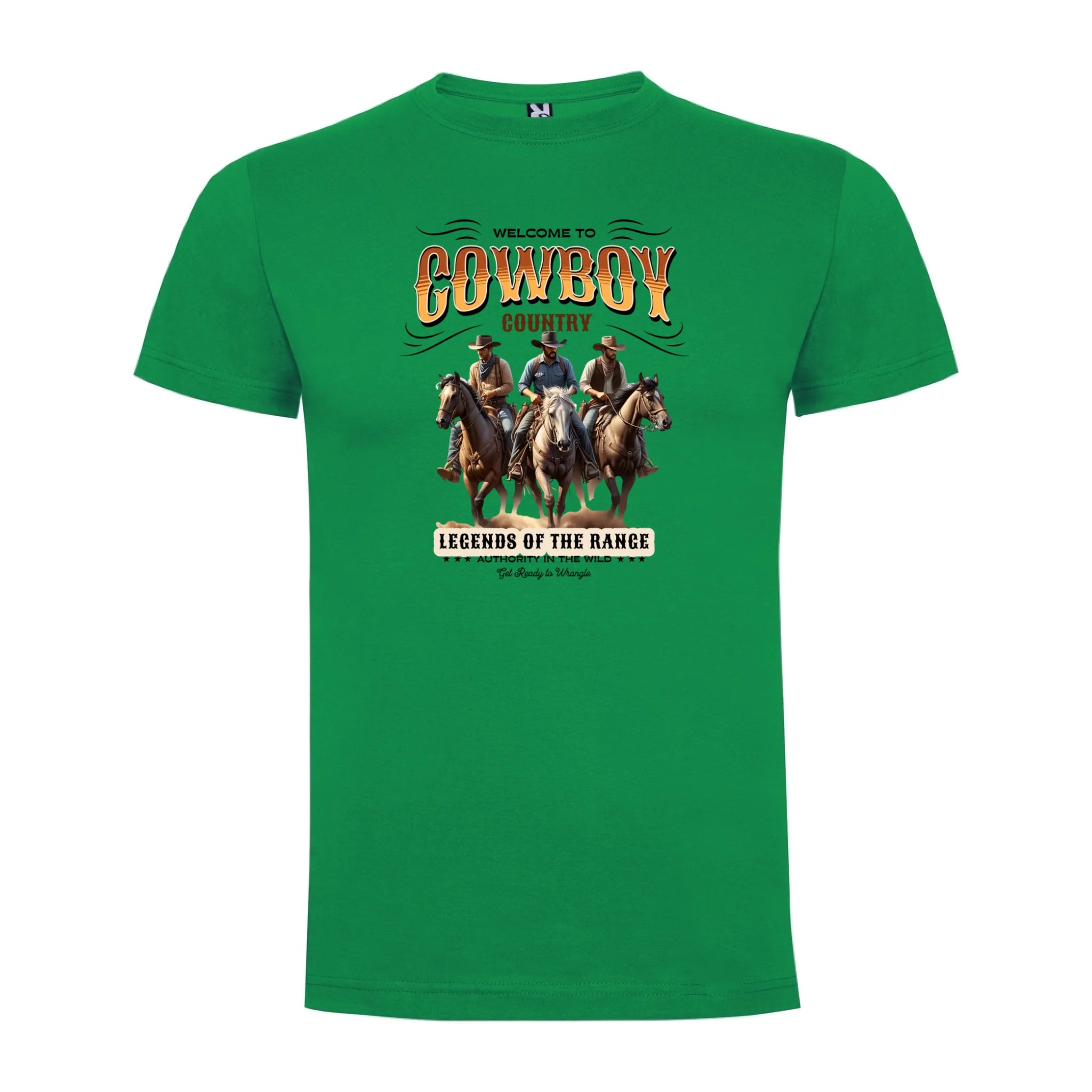 CHLAPECKÉ TRIČKO s motivem COWBOY (2+ motivy) potisk jen dopředu chlapecké DOGO Zelená