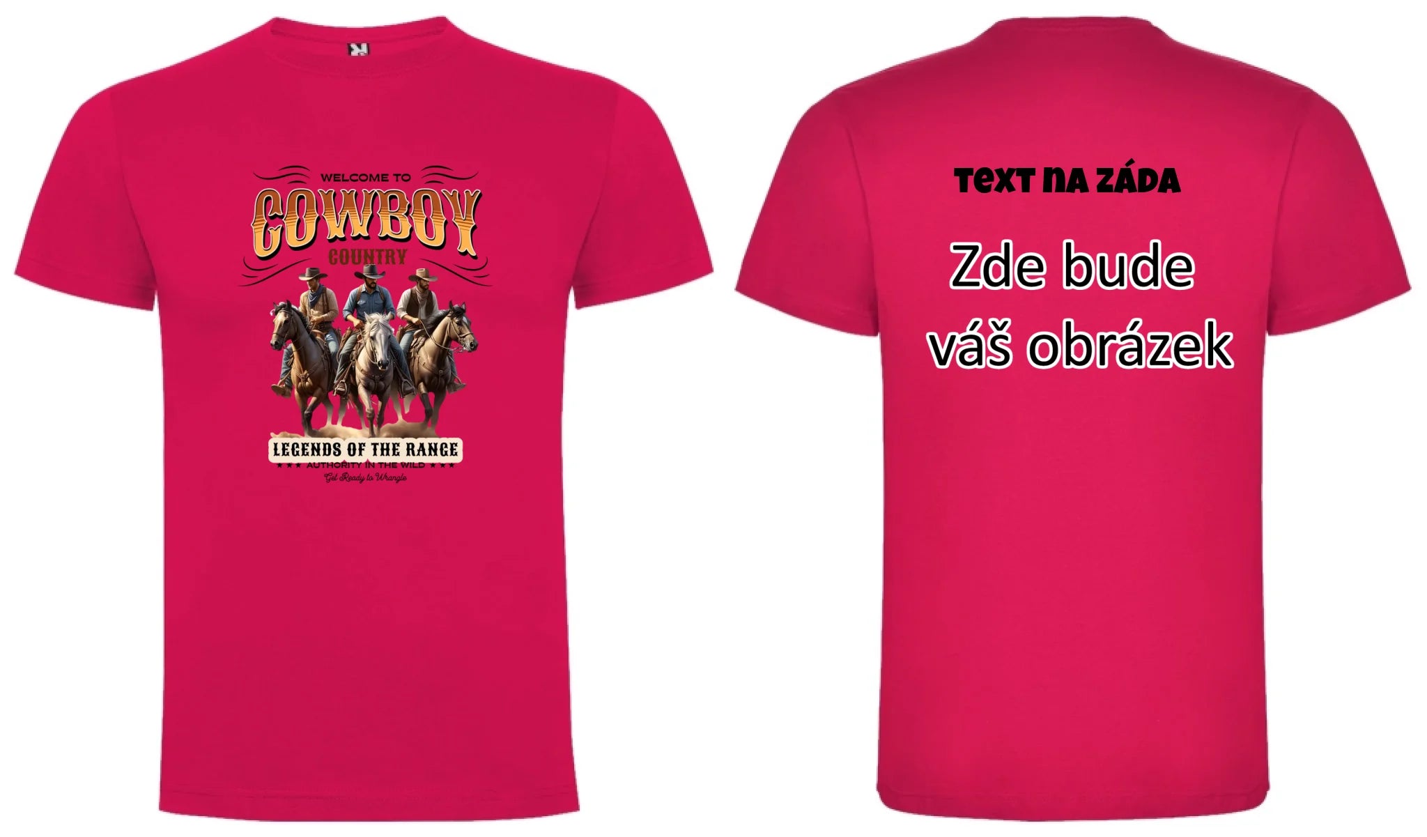 COWBOY 2 MOTIVY chlapecké tričko oboustranný potisk chlapecké DOGO Růže