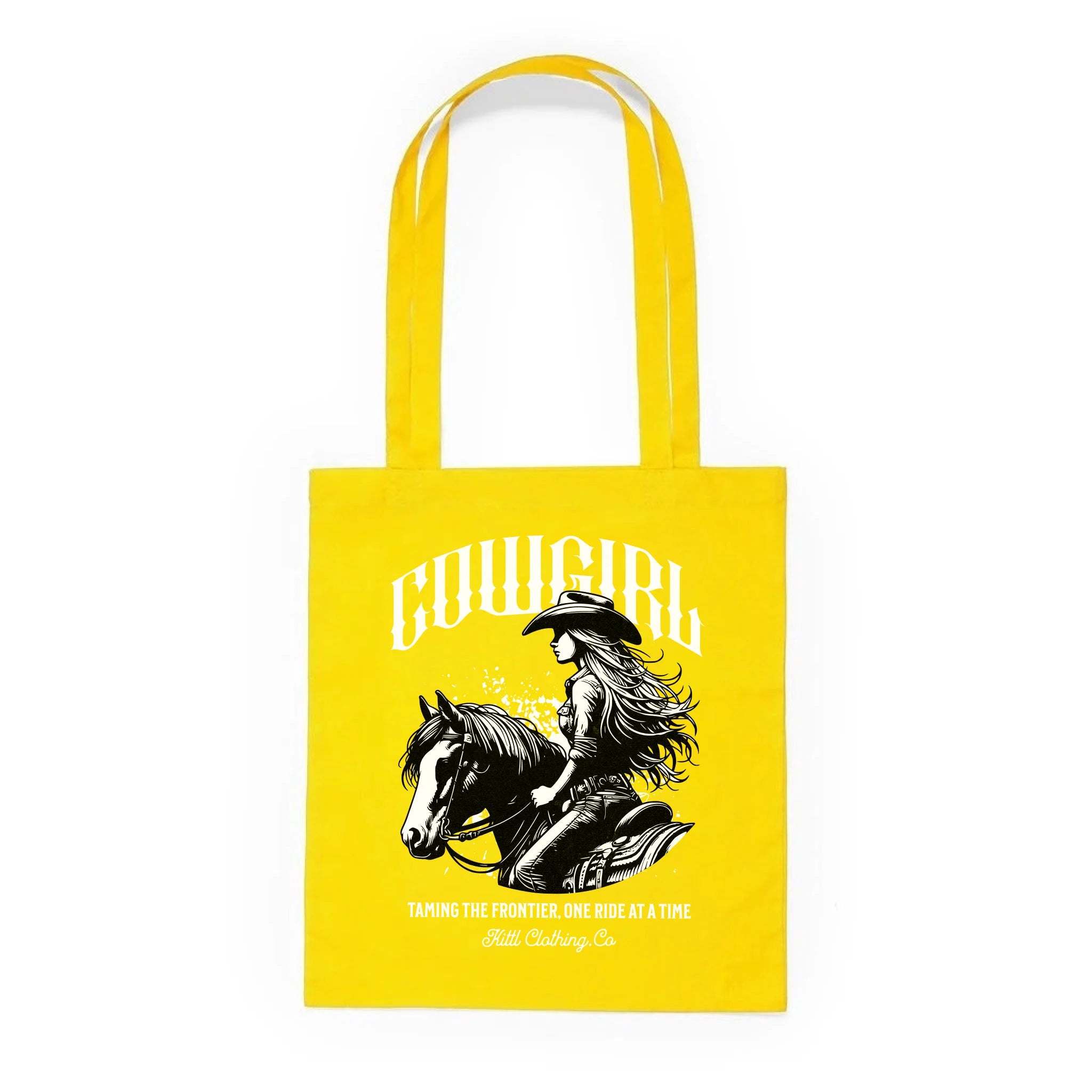 BATOH nebo TAŠKA s motivem COWGIRL (5+ motivů) Plátěná taška KNOLL žlutá 36x40