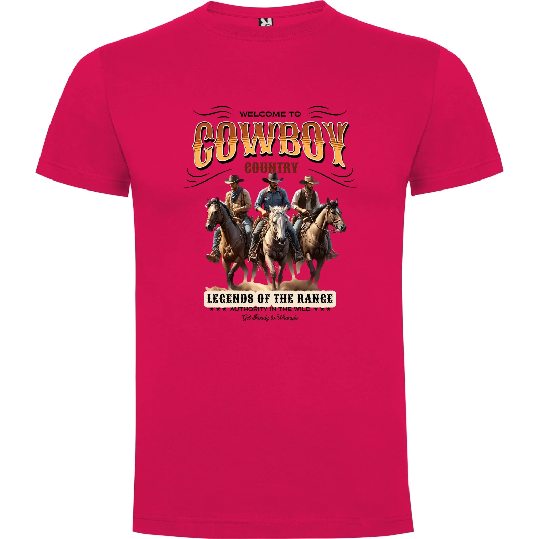 COWBOY 2 MOTIVY pánské tričko potisk jen dopředu pánské DOGO Růže