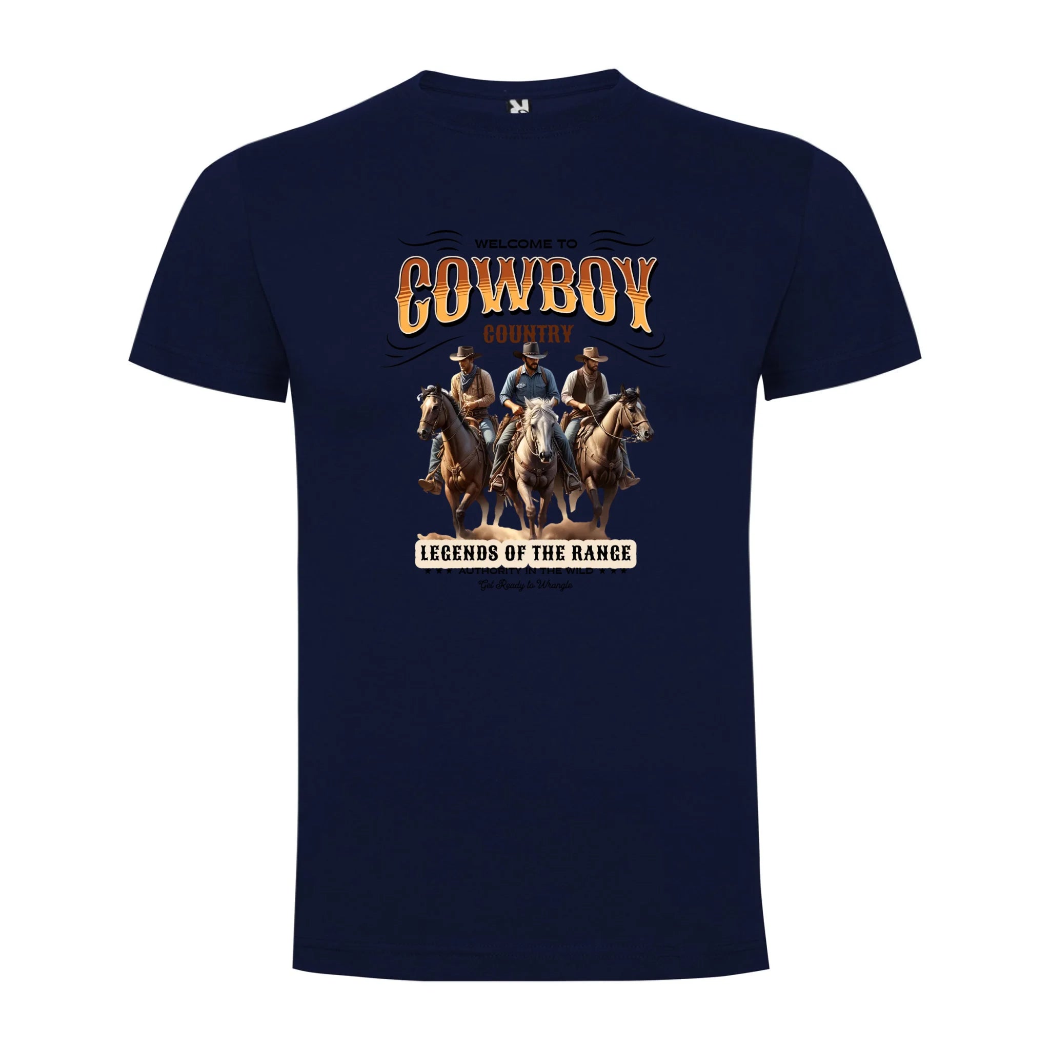 PÁNSKÉ TRIČKO s motivem COWBOY (2+ motivy) potisk jen dopředu pánské DOGO Námořnická modrá
