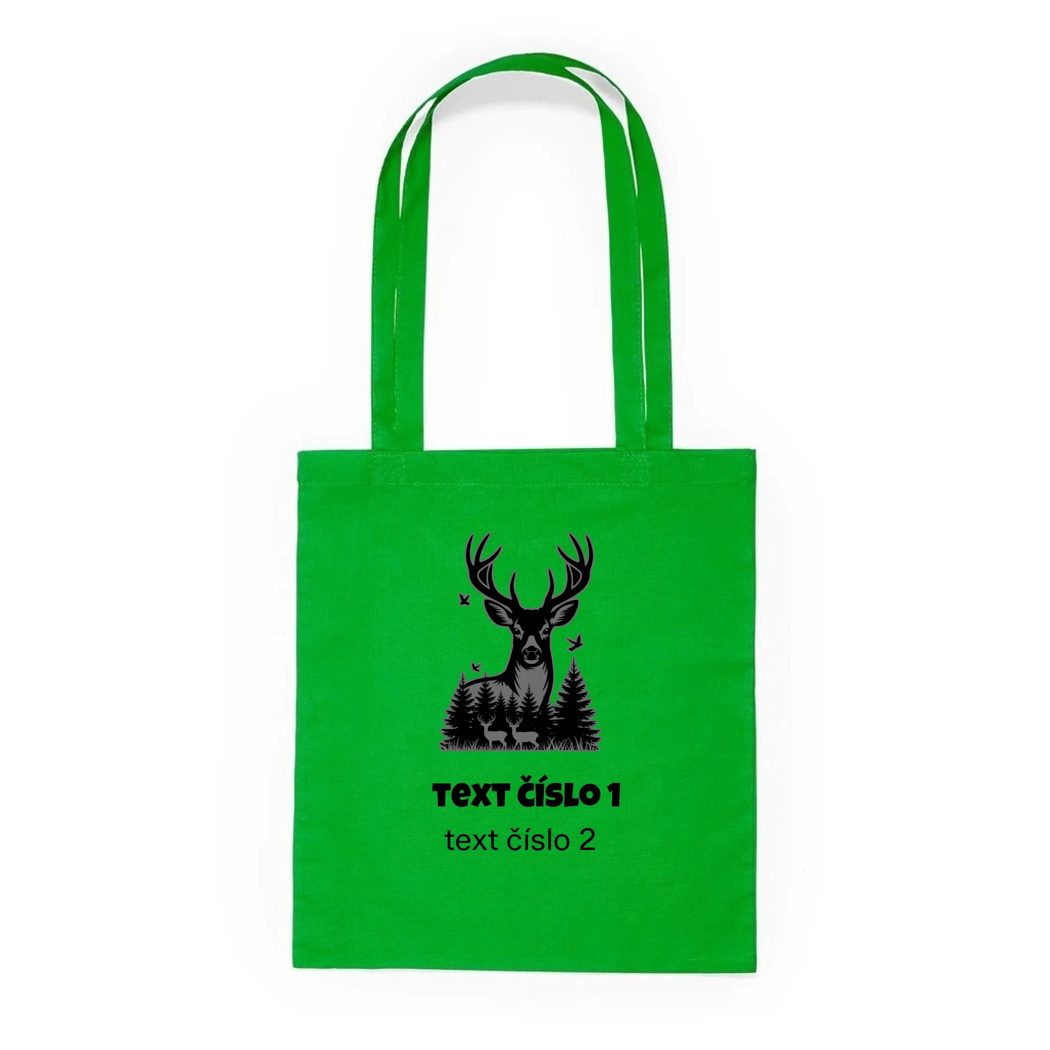 myslivost VÝBĚR OBRÁZKU (10+motivů) a MOŽNOST DOPLNIT VLASTNÍ TEXTY batoh, taška Plátěná taška KNOLL zelená 36x40