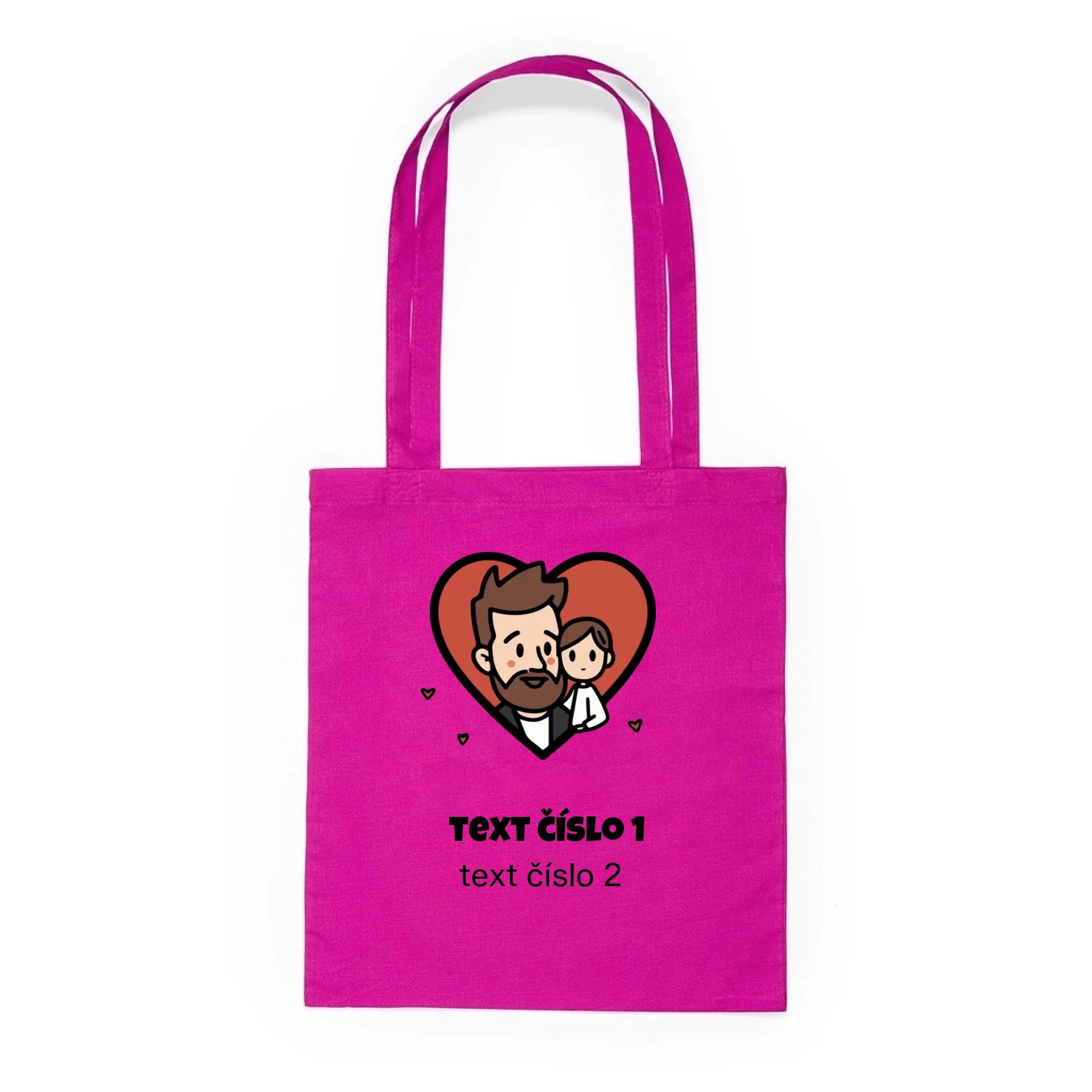 NEJ TÁTA VÝBĚR OBRÁZKU (10+motivů) a MOŽNOST DOPLNIT VLASTNÍ TEXTY taška, batoh Plátěná taška KNOLL růže 36x40