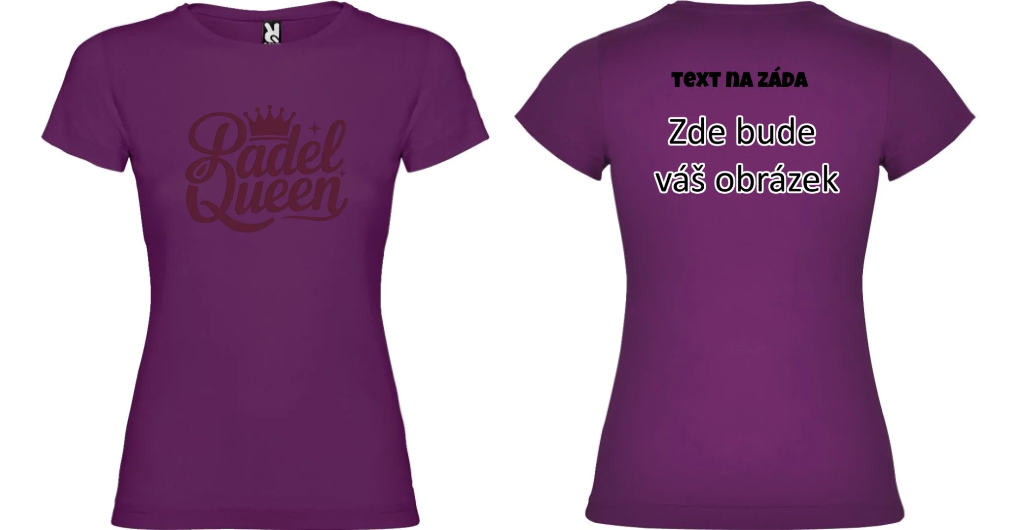 MOTIVY PRO DÁMY PADEL (výběr z 10+ motivů) dámské tričko oboustranný potisk dámské jamaica Purpurová