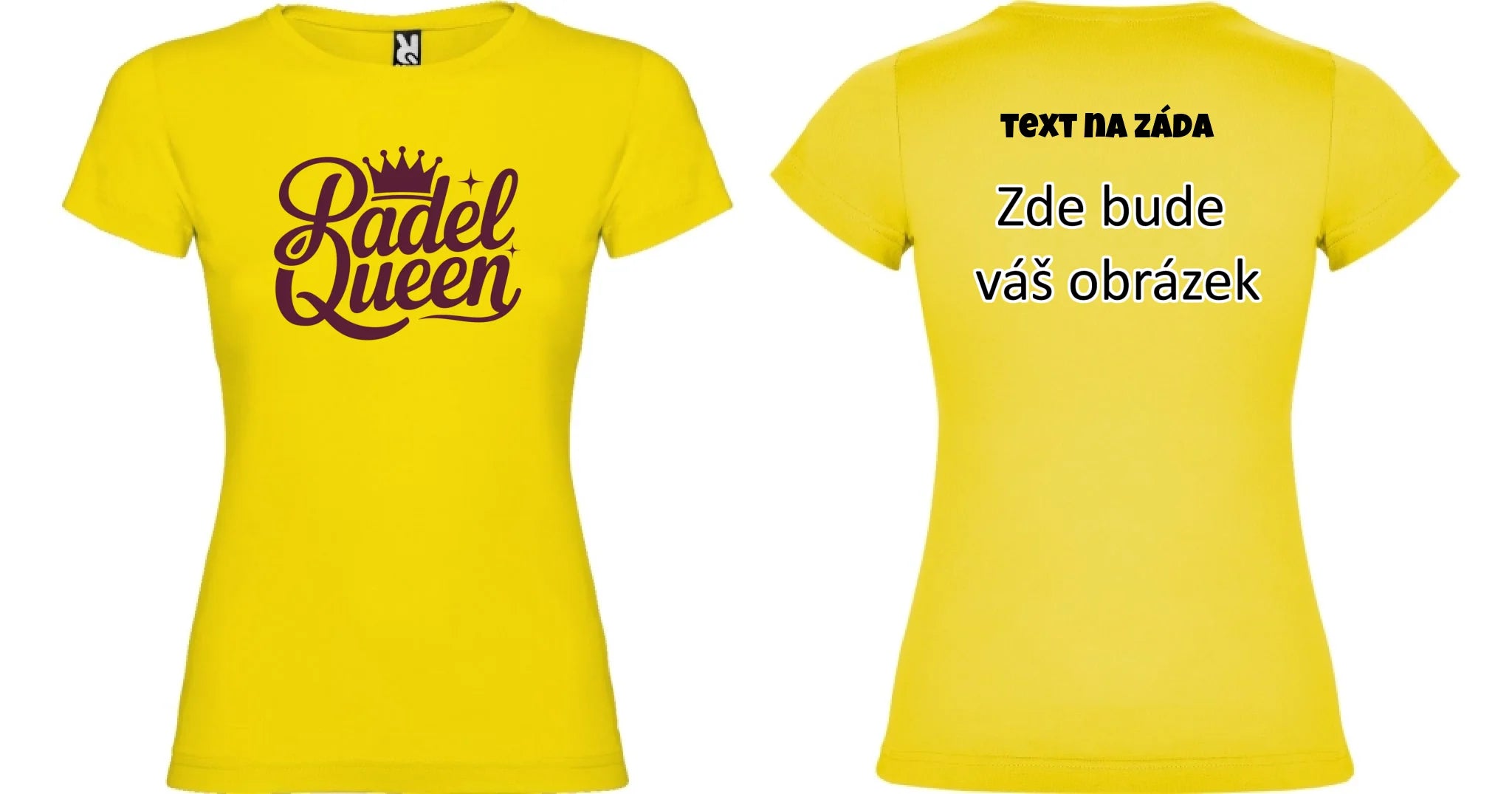 MOTIVY PRO DÁMY PADEL (výběr z 10+ motivů) dámské tričko oboustranný potisk dámské jamaica Žlutá