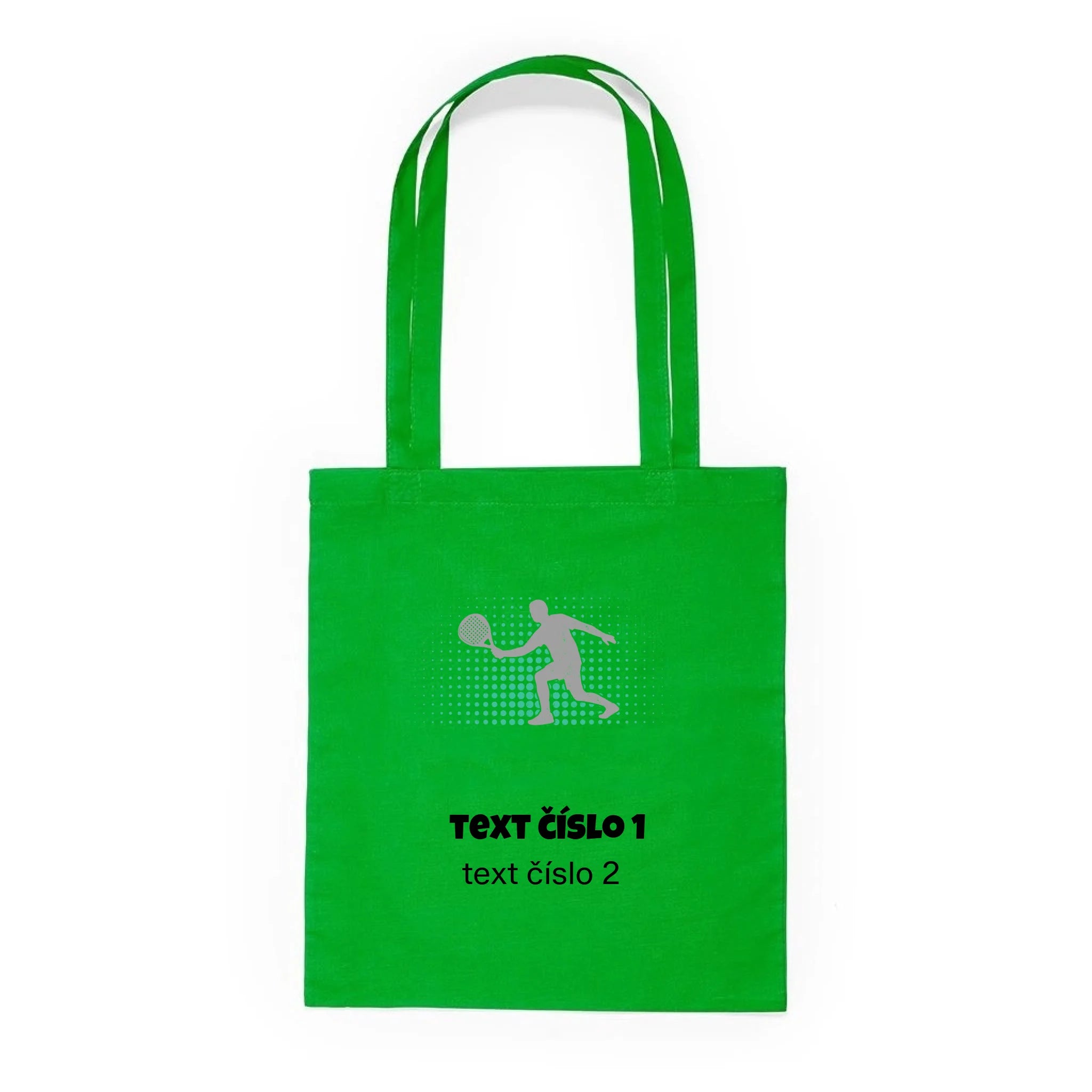 PADEL VÝBĚR OBRÁZKU (10+motivů) a MOŽNOST DOPLNIT VLASTNÍ TEXTY batoh, taška Plátěná taška KNOLL zelená 36x40
