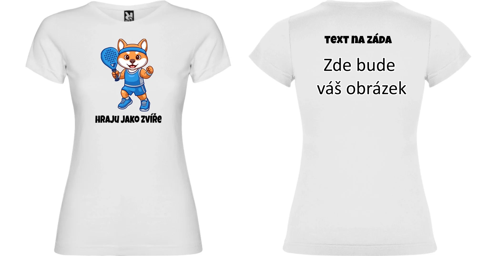 HRAJU JAKO ZVÍŘE (výběr ze 3 motivů) dámské tričko oboustranný potisk dámské jamaica Bílá