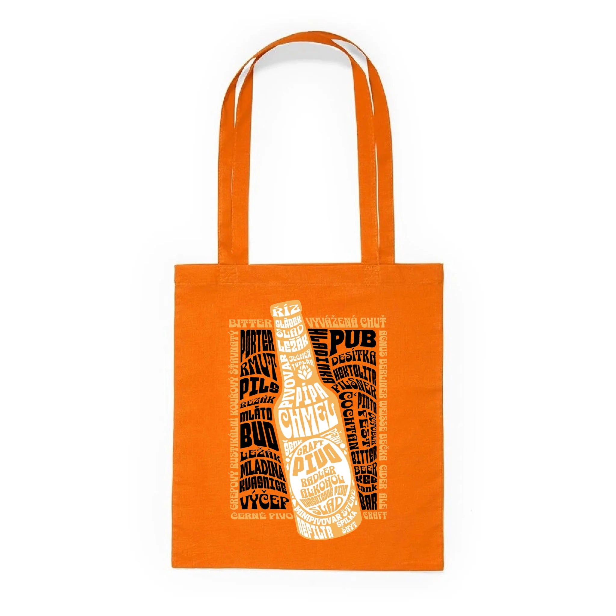 PIVO batoh, taška (5+ motivů) Plátěná taška KNOLL oranžová 36x40