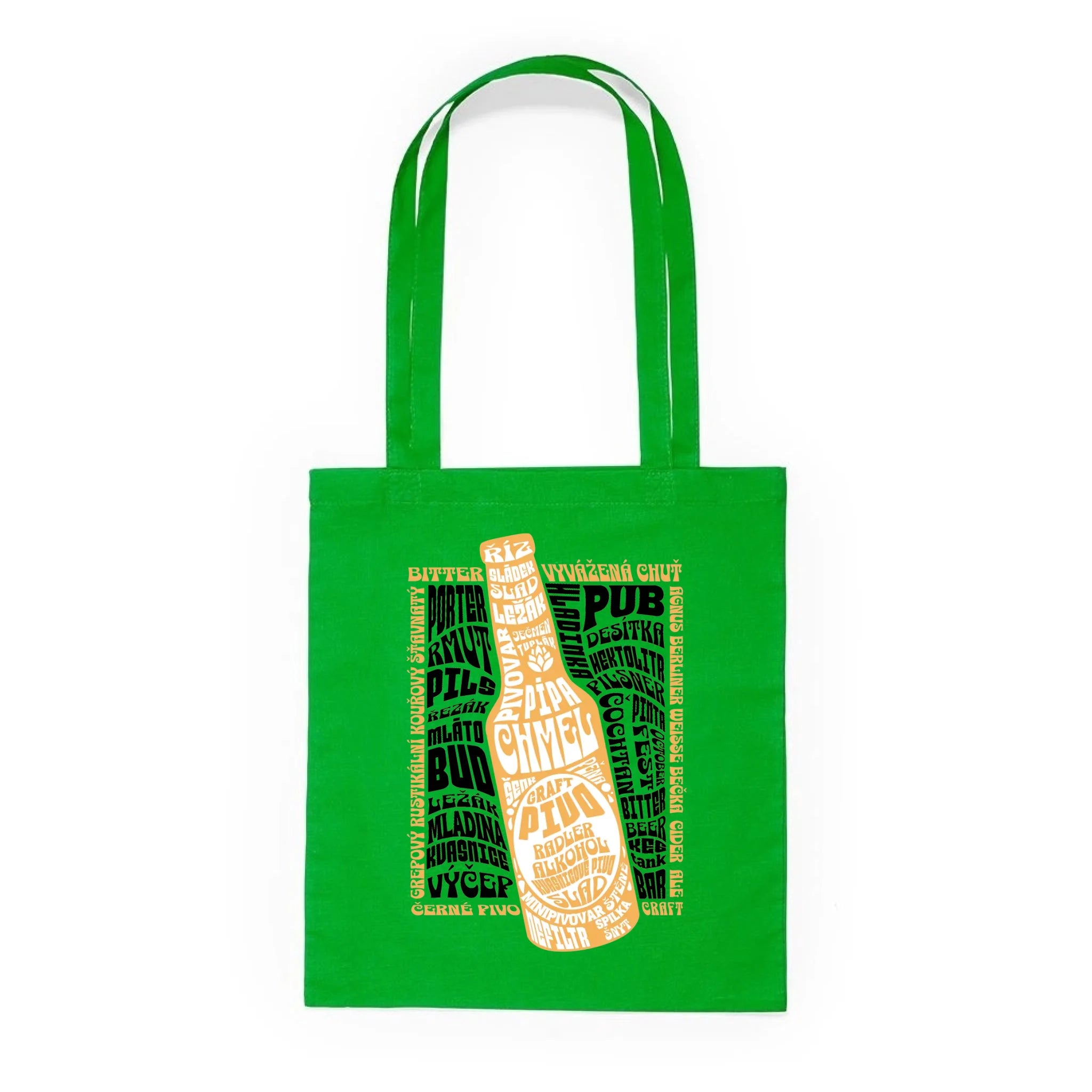 PIVO batoh, taška (5+ motivů) Plátěná taška KNOLL zelená 36x40