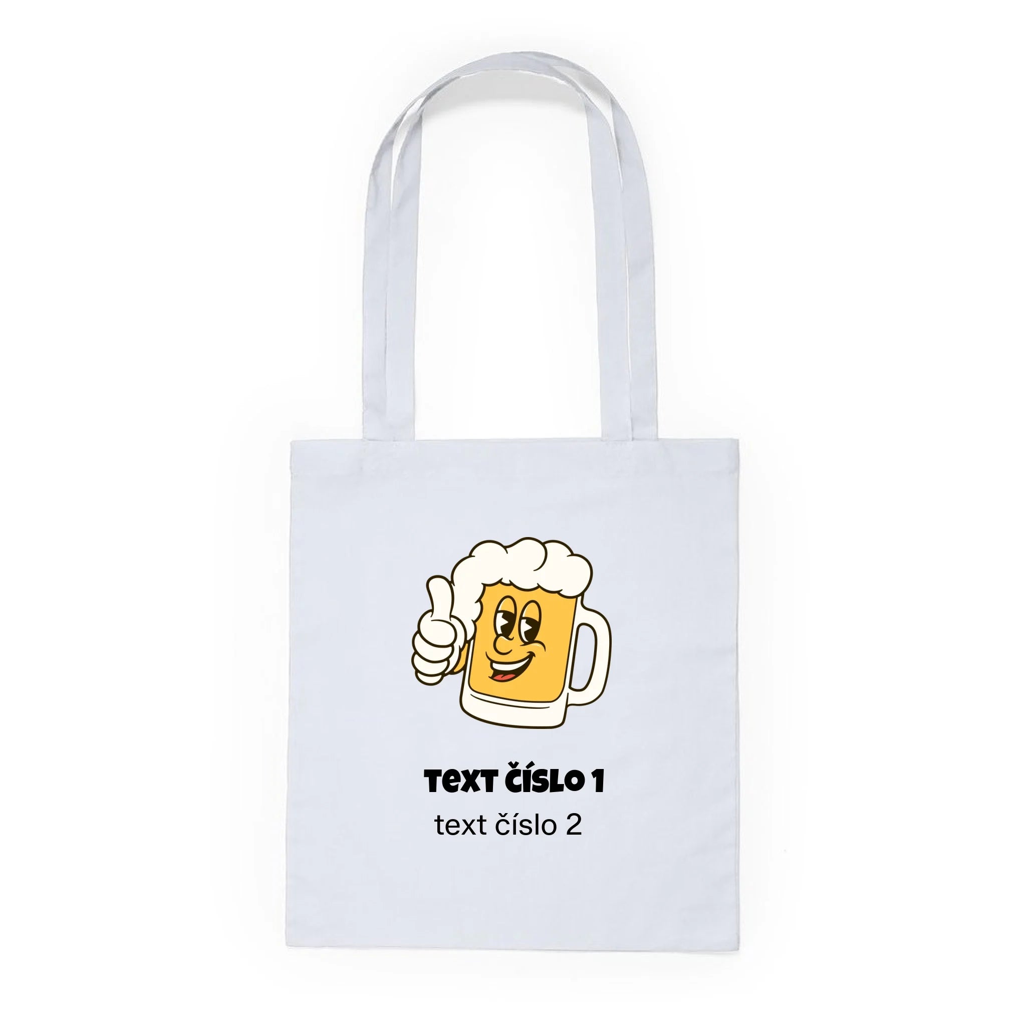 PIVO VÝBĚR OBRÁZKU (10+motivů) a MOŽNOST DOPLNIT VLASTNÍ TEXTY batoh, taška Plátěná taška KNOLL bílá 36x40