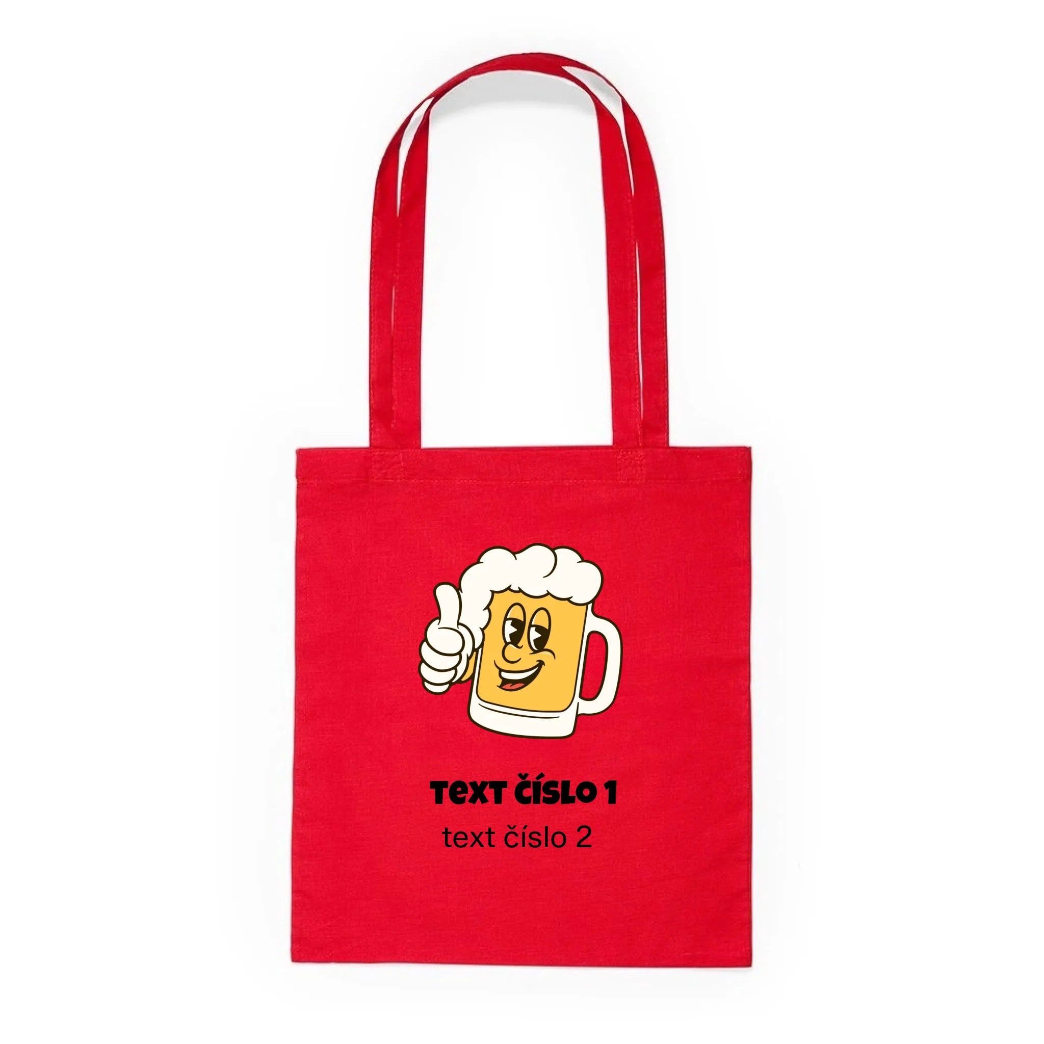 PIVO VÝBĚR OBRÁZKU (10+motivů) a MOŽNOST DOPLNIT VLASTNÍ TEXTY batoh, taška Plátěná taška KNOLL červená 36x40