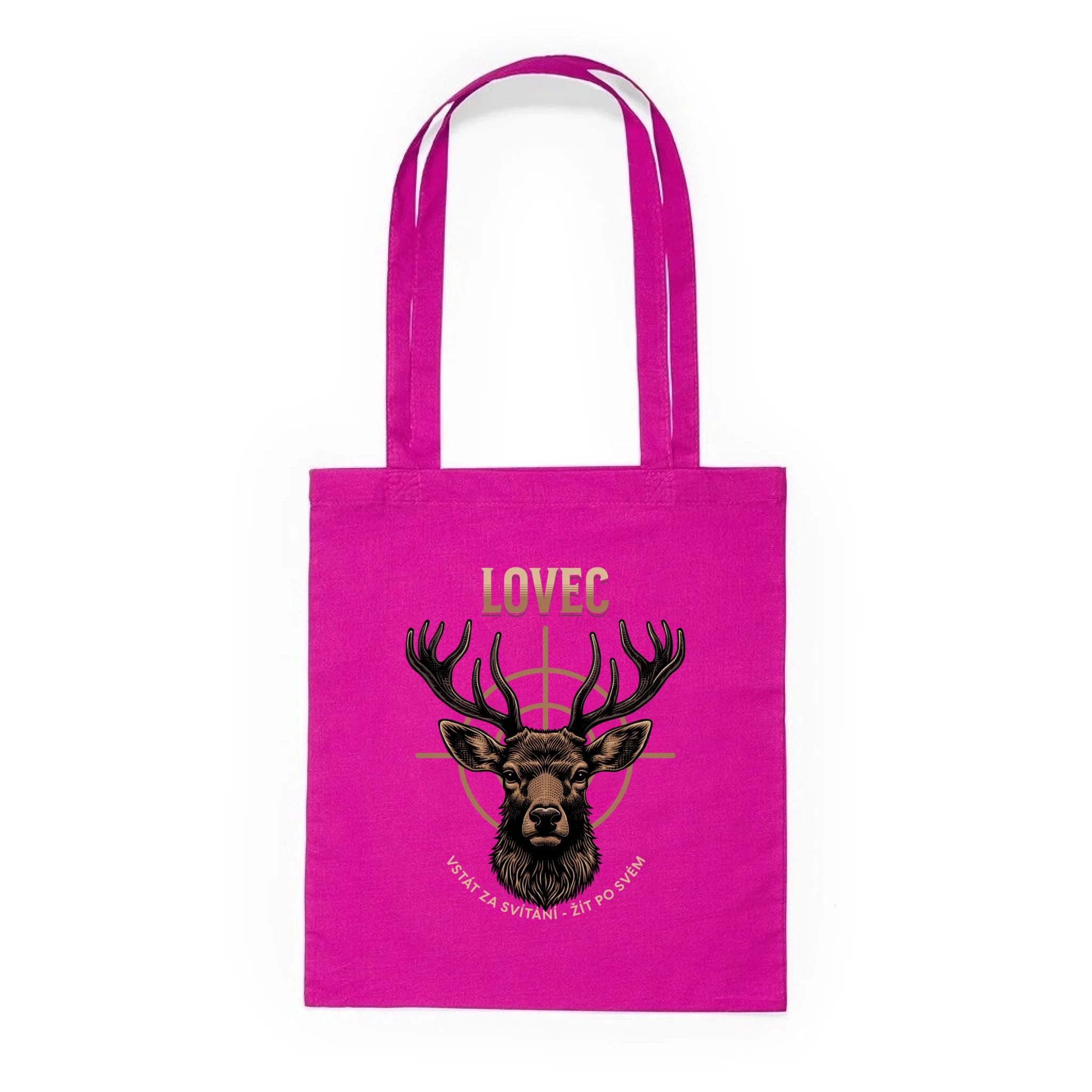 LOVEC (výběr z 6 motivů) batoh, taška Plátěná taška KNOLL růže 36x40