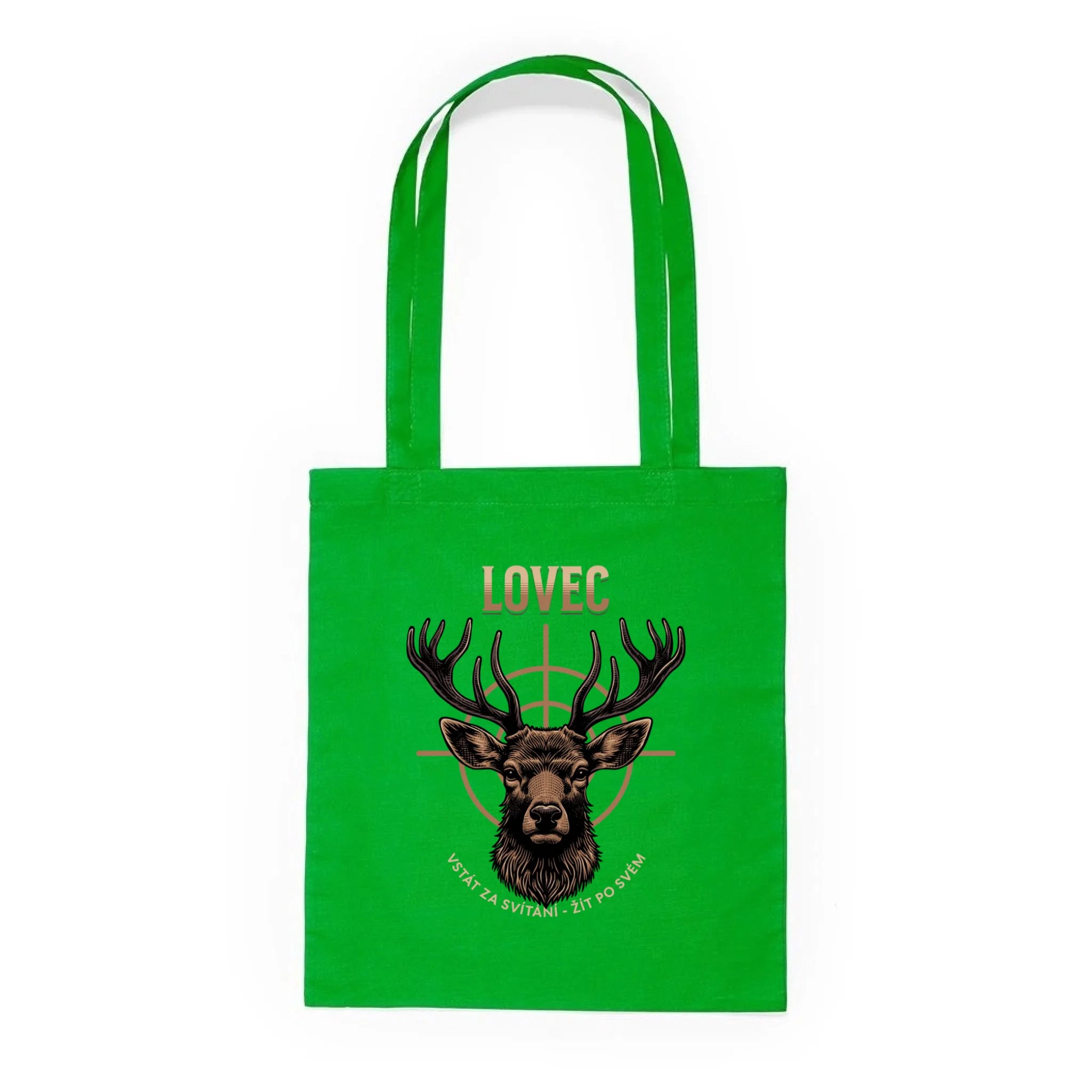 LOVEC (výběr z 6 motivů) batoh, taška Plátěná taška KNOLL zelená 36x40