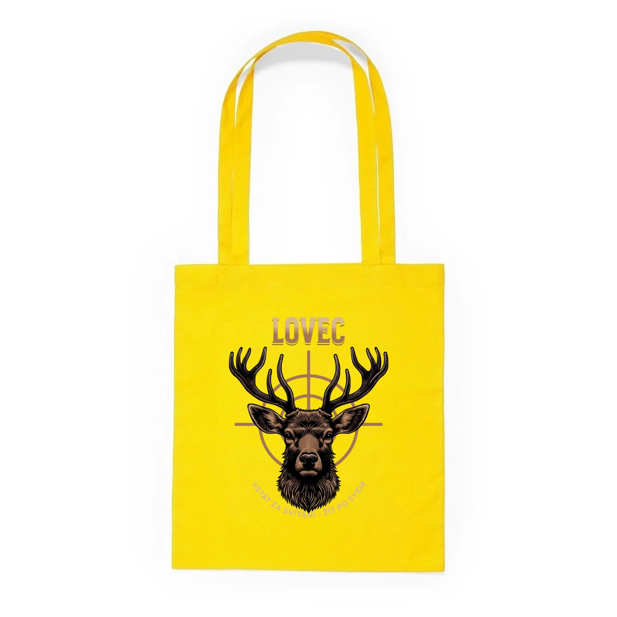 LOVEC (výběr z 6 motivů) batoh, taška Plátěná taška KNOLL žlutá 36x40