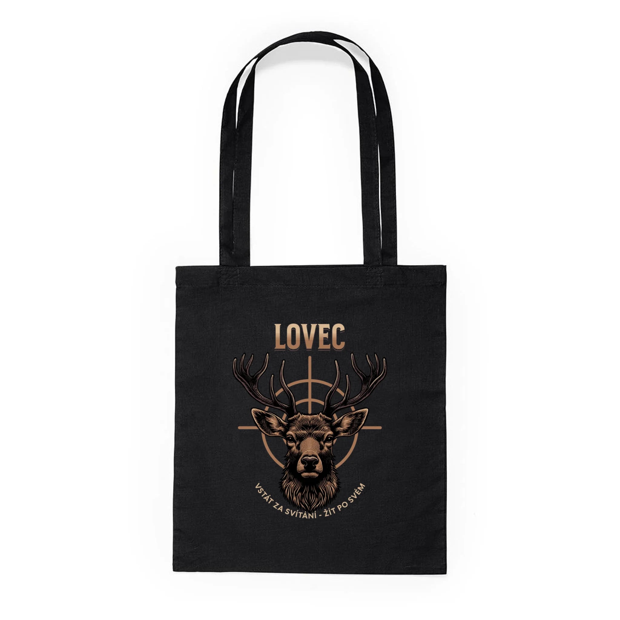 LOVEC (výběr z 6 motivů) batoh, taška Plátěná taška KNOLL černá 36x40