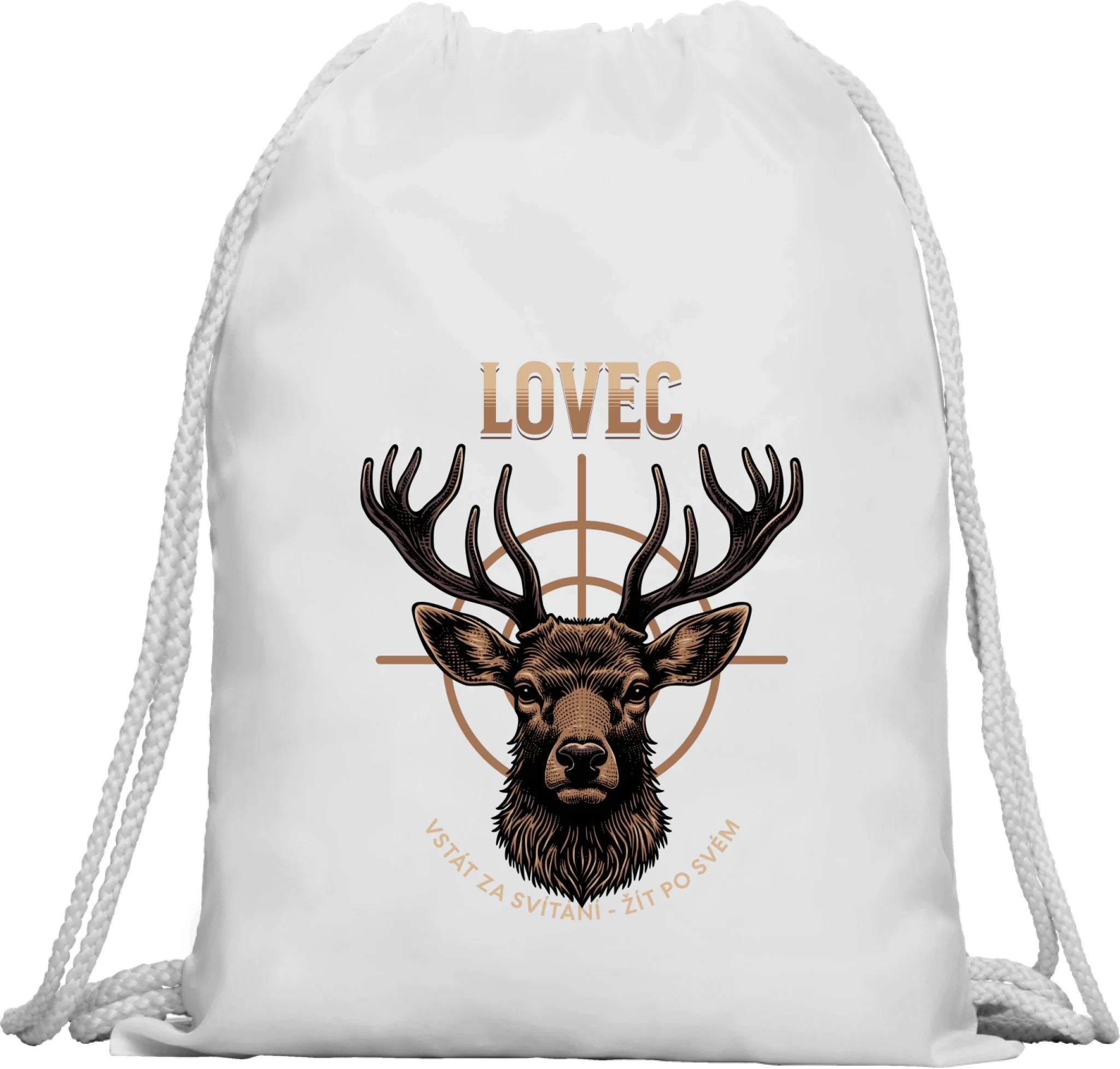 LOVEC (výběr z 6 motivů) batoh, taška Multifunkční batoh KAGU bílá 35x45 cm