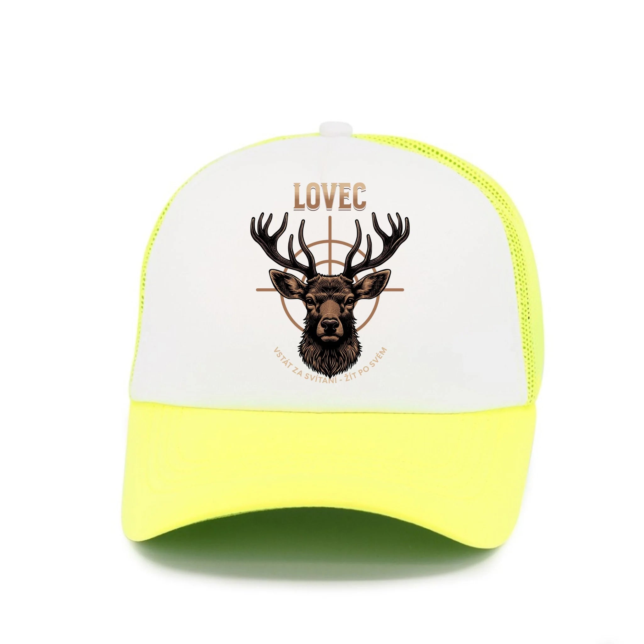 LOVEC (výběr z 6 motivů) kšiltovka Kšiltovka TRUCKER neon žlutá 58