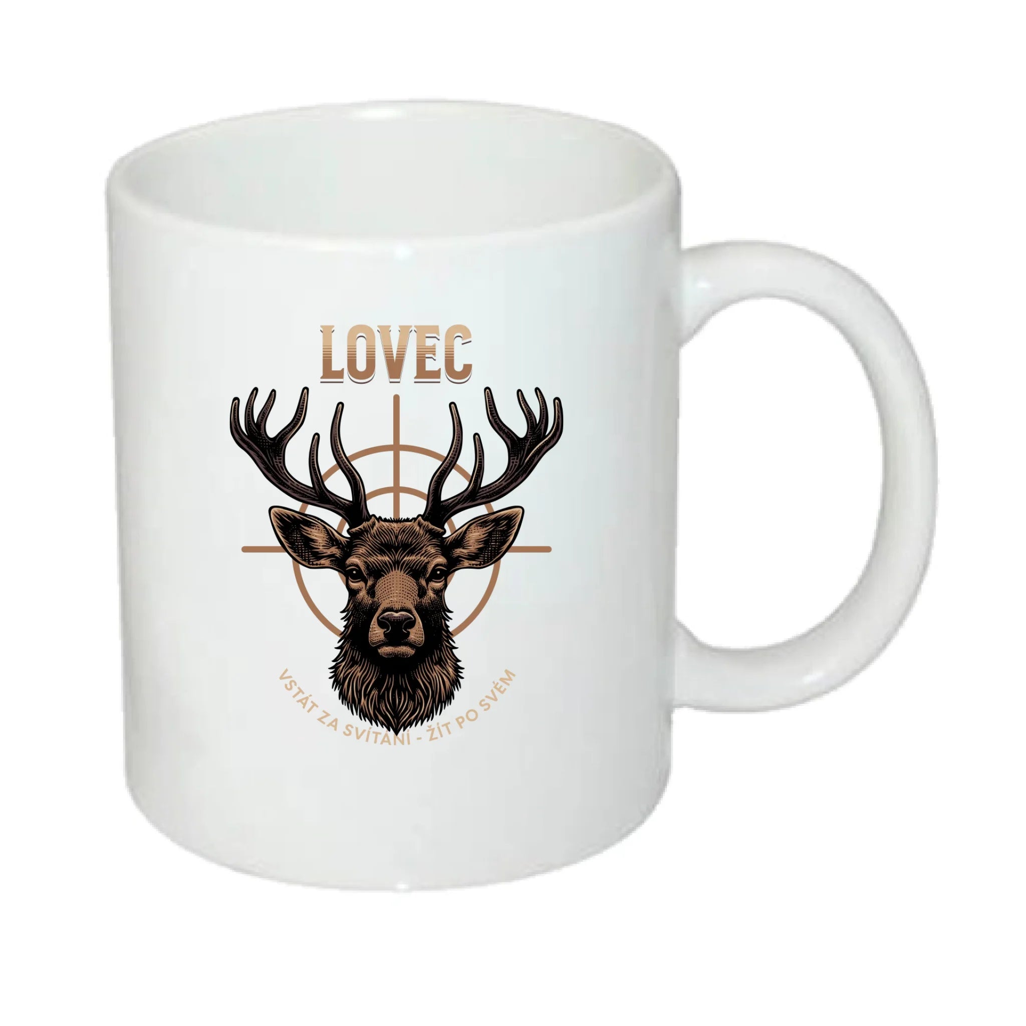 LOVEC (výběr z 6 motivů) hrníček potisk jen dopředu hrníček Bílý 330 ml