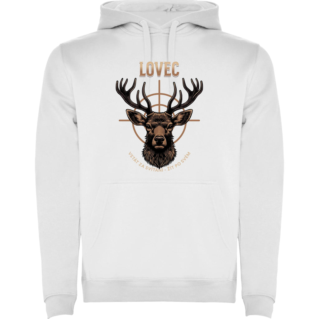 LOVEC (výběr z 6 motivů) pánská mikina s kapucí